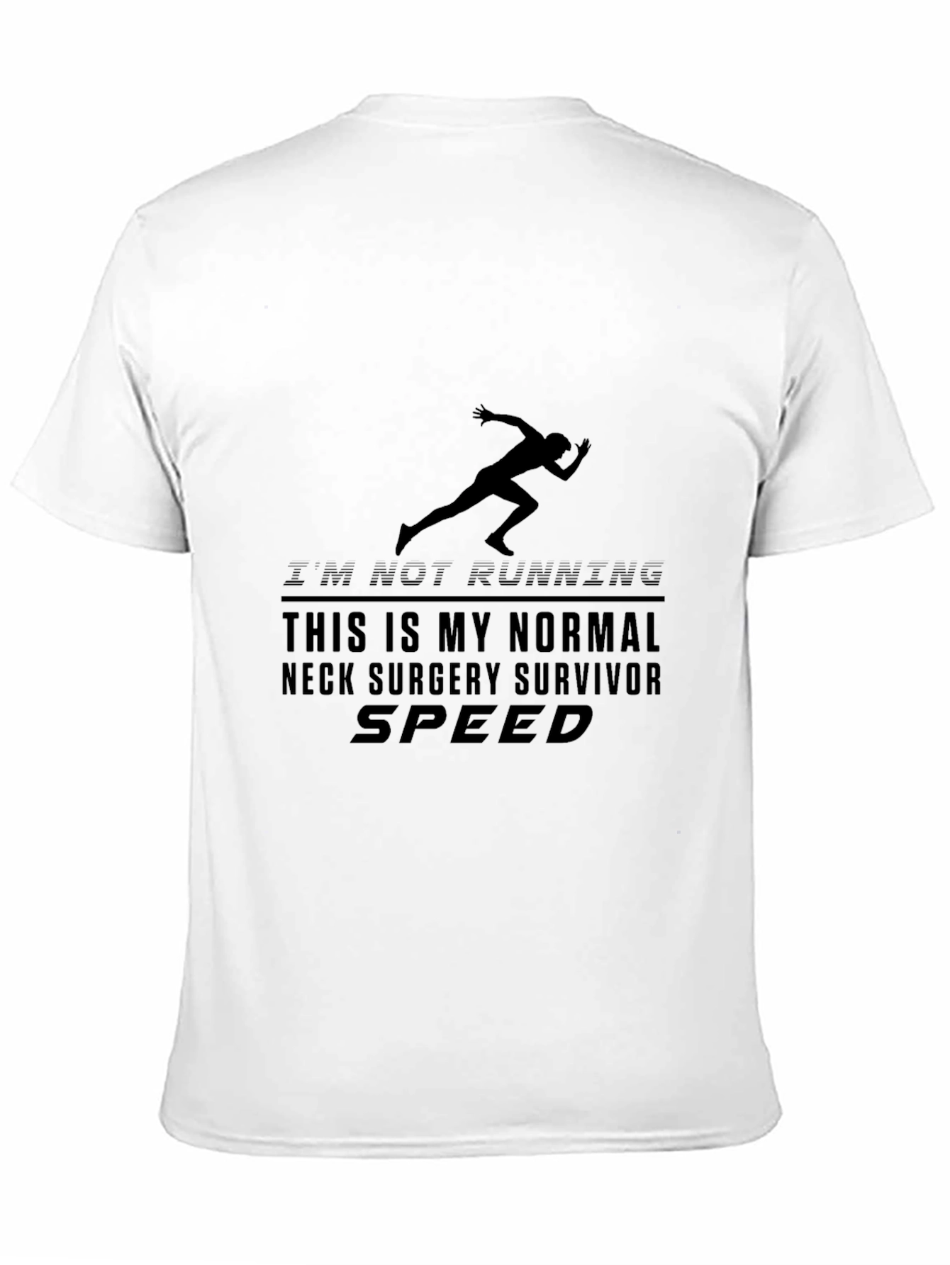 Neck Surgery Survivor Speed Black Graphic Tee