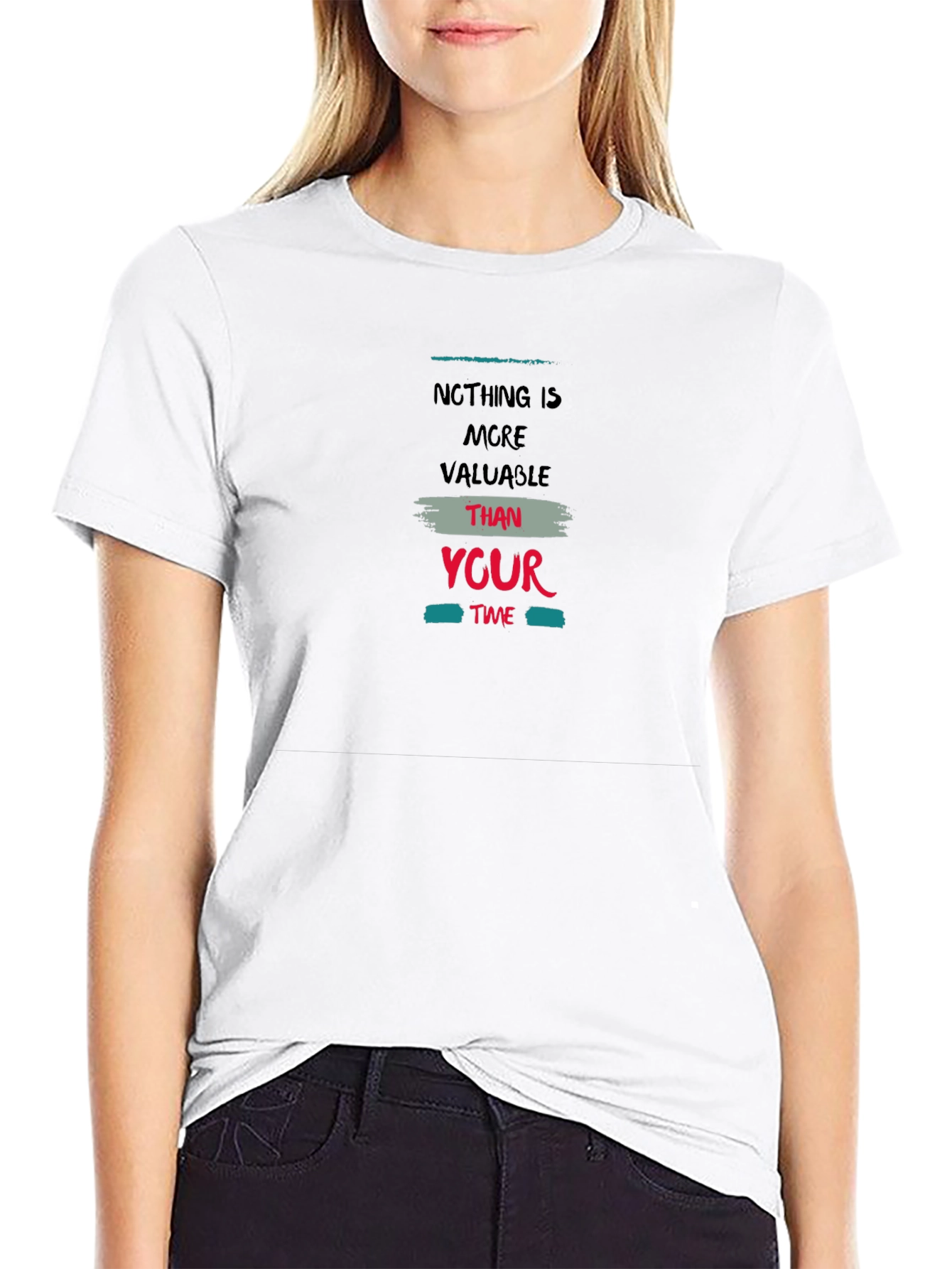 Inspirational Your Time Black Graphic T-Shirt