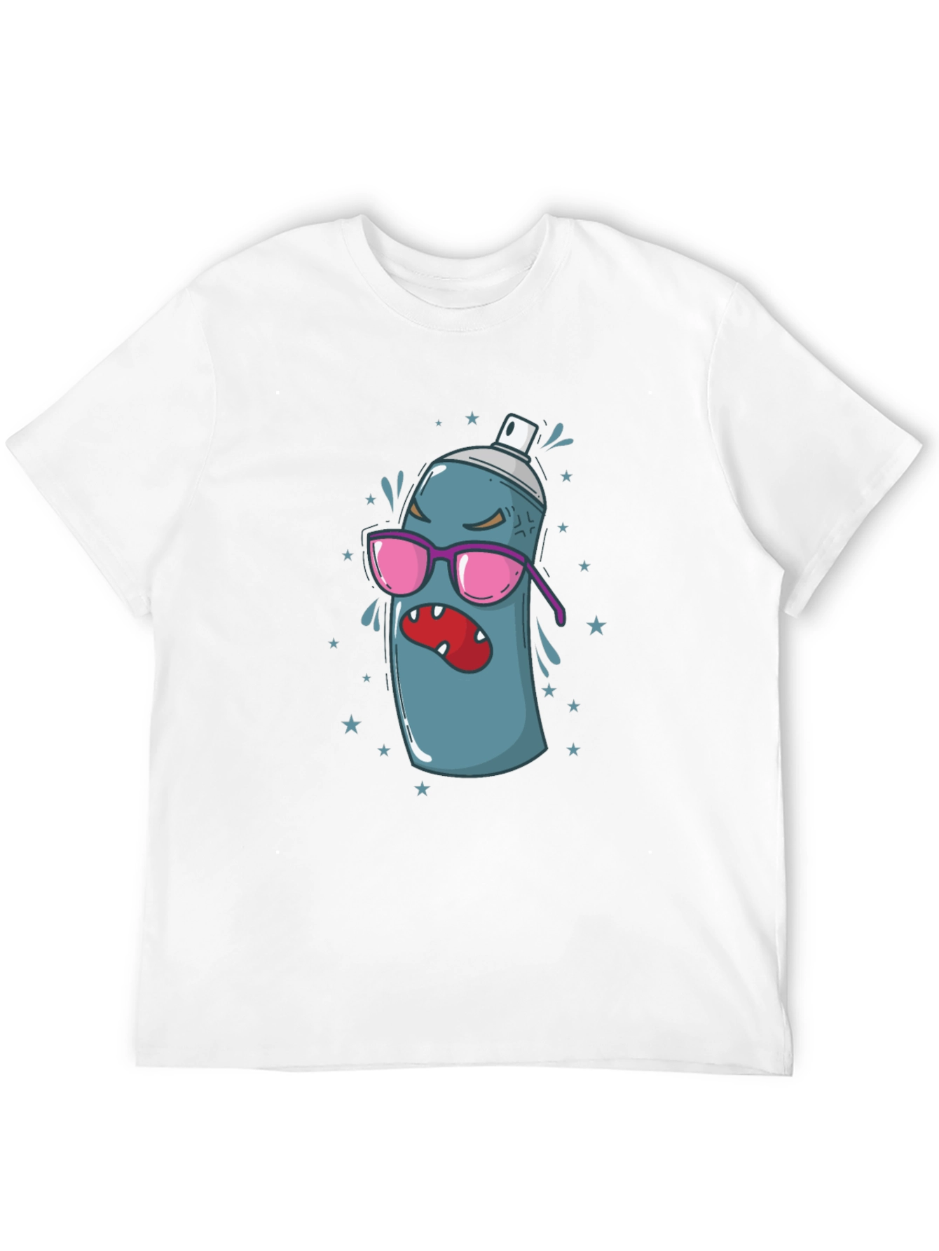Cartoon Spray Can Graphic Tee