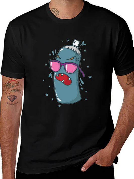 Cartoon Spray Can Graphic Tee
