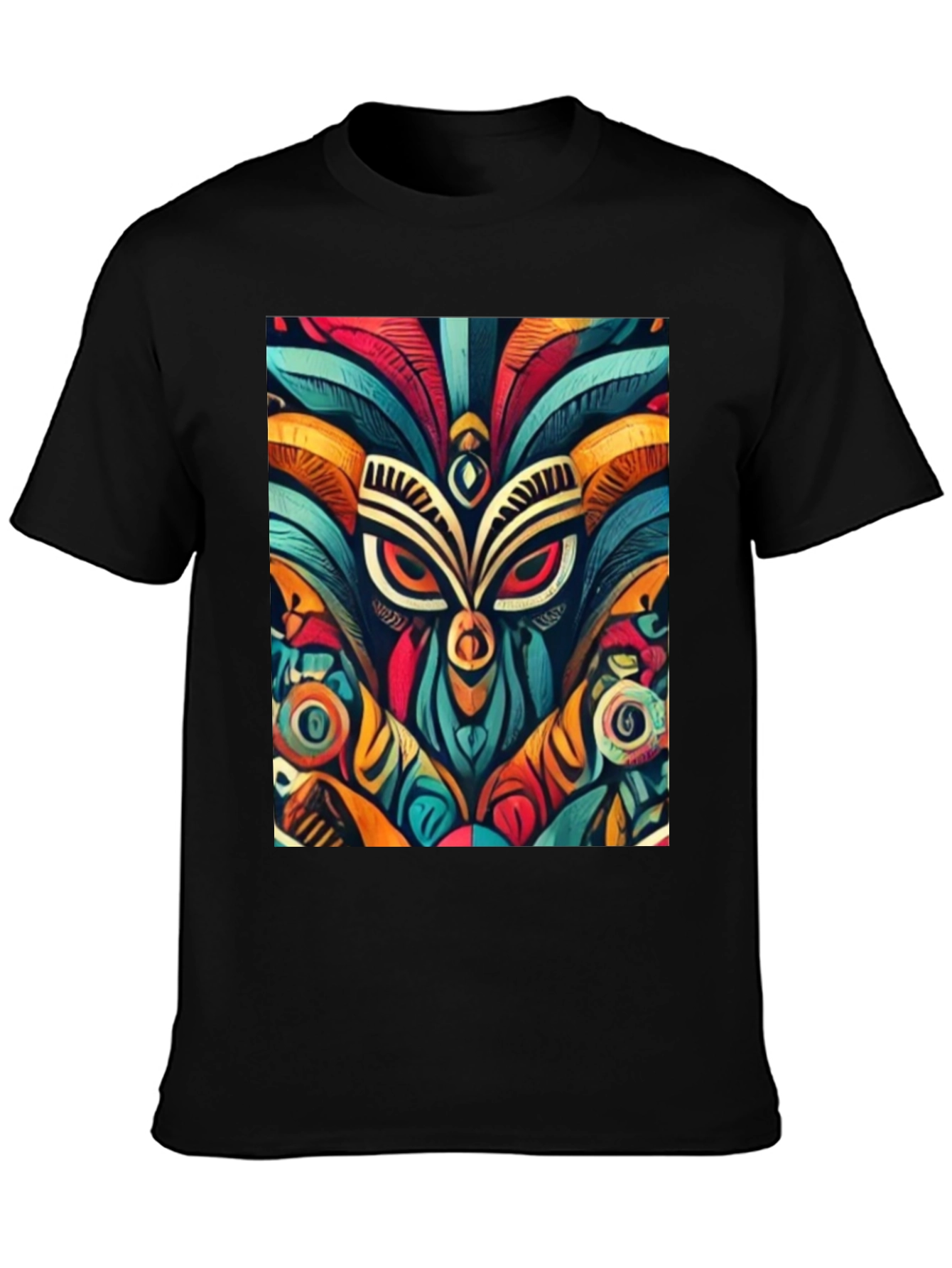 Vibrant Tribal Art Graphic Tee - Unique Design
