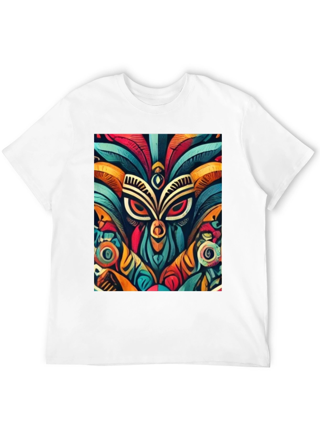 Vibrant Tribal Art Graphic Tee - Unique Design