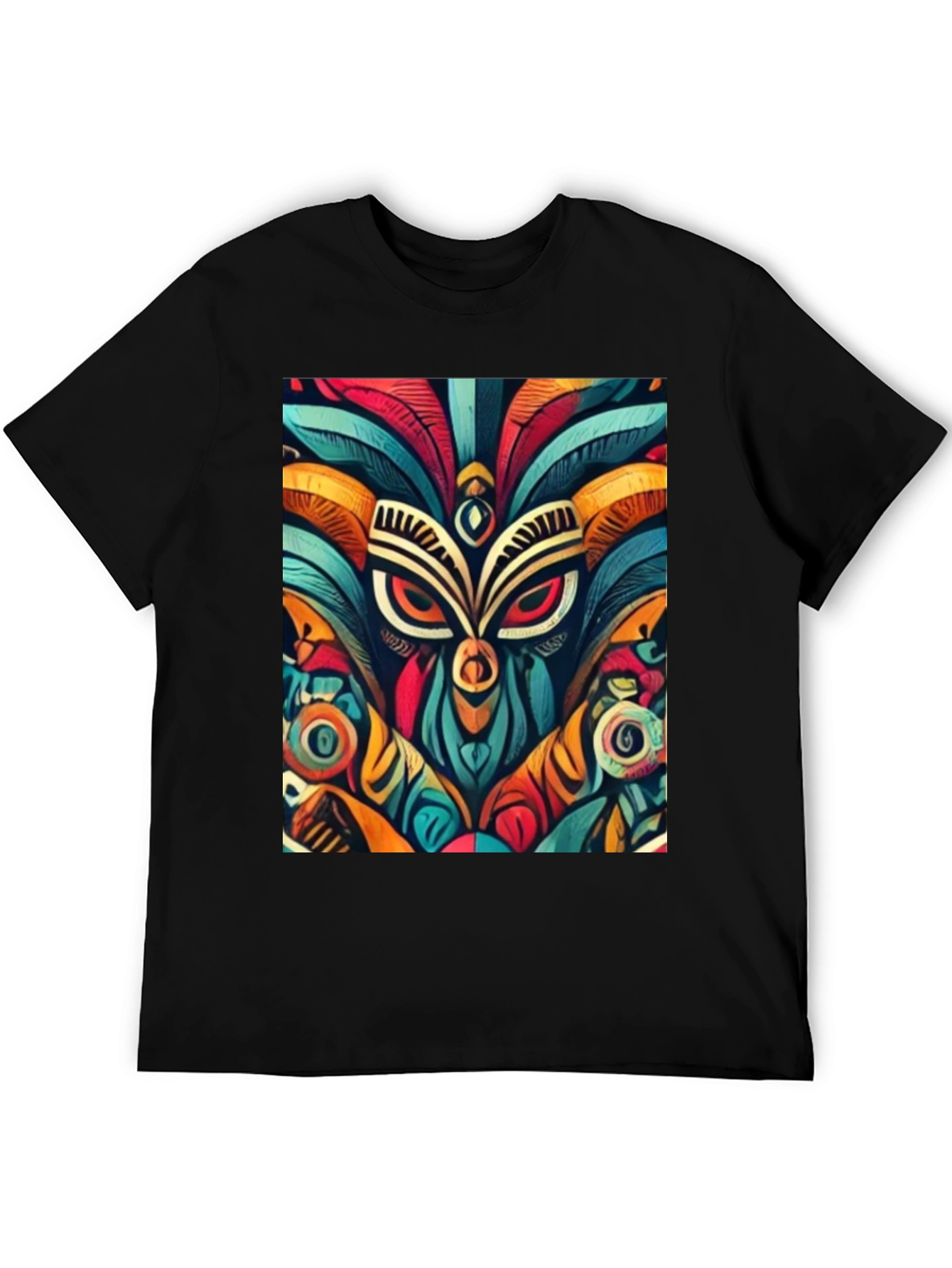 Vibrant Tribal Art Graphic Tee - Unique Design