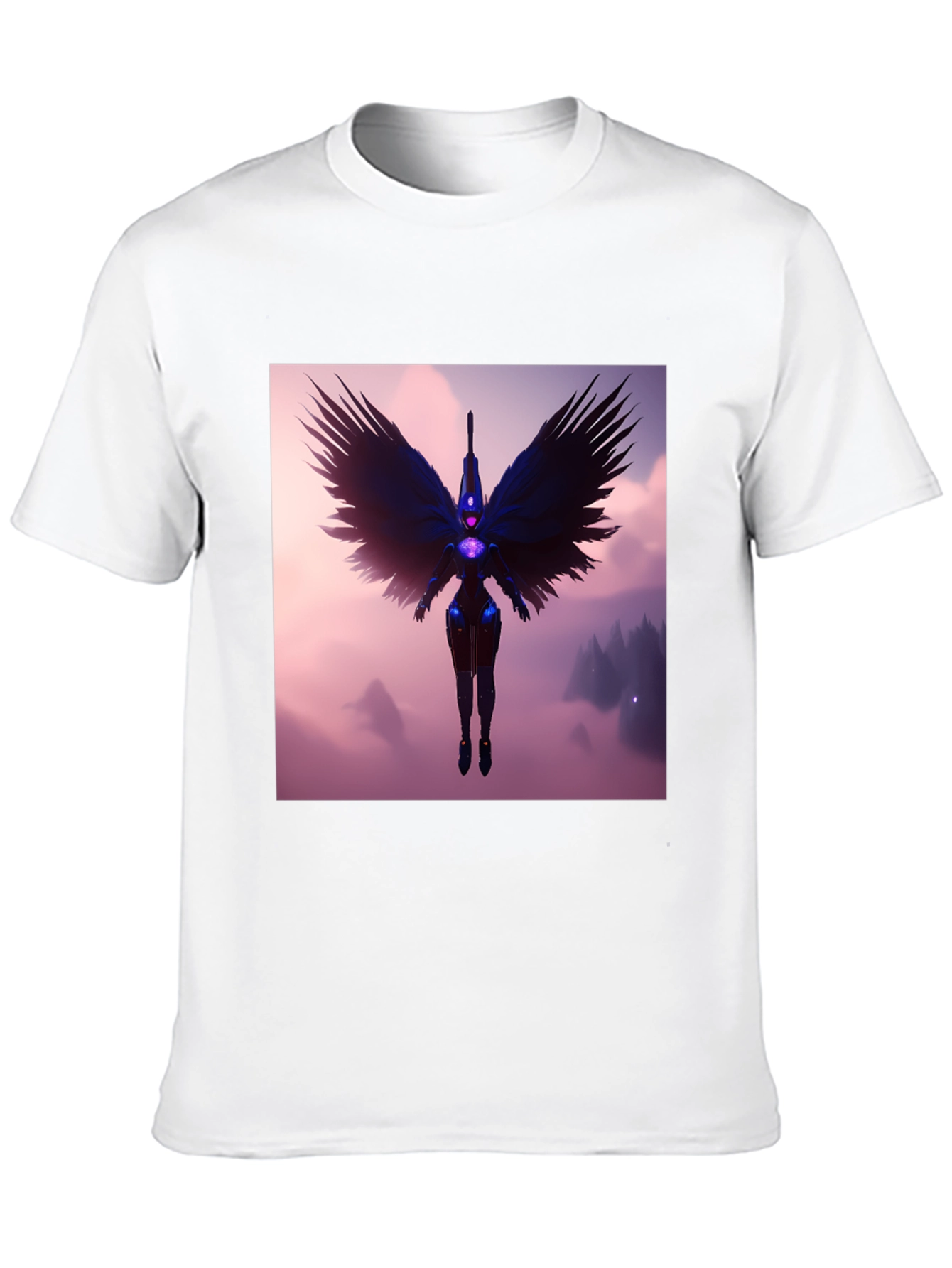 Winged Angel T-Shirt - Dark Fantasy Design