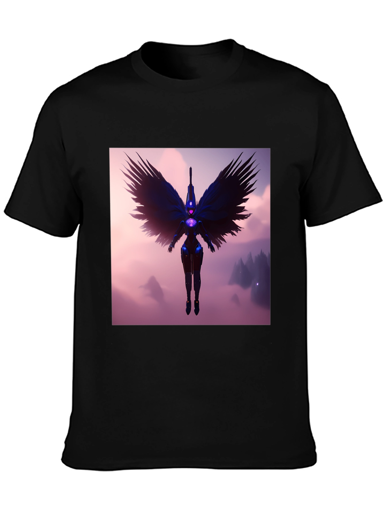 Winged Angel T-Shirt - Dark Fantasy Design