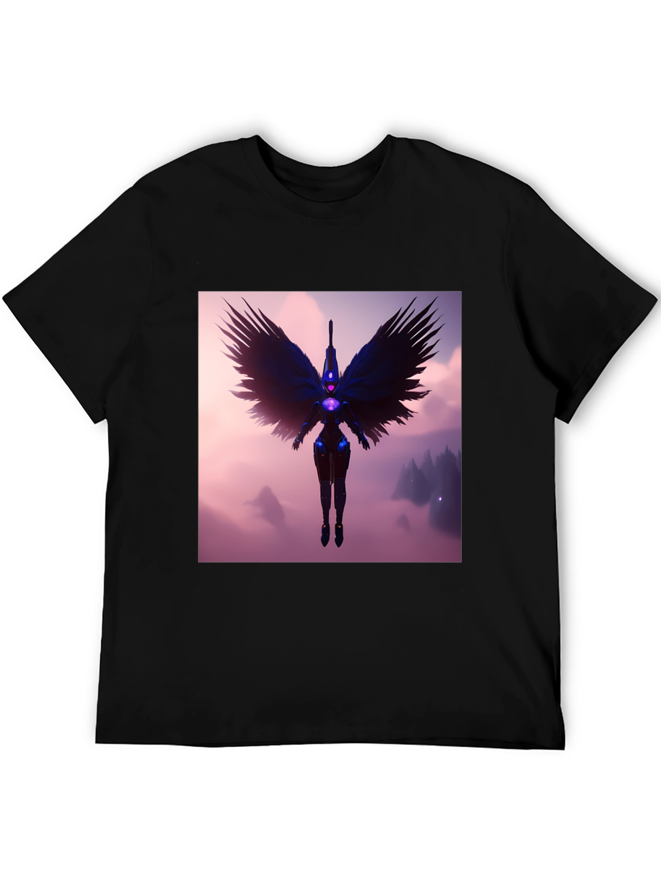 Winged Angel T-Shirt - Dark Fantasy Design