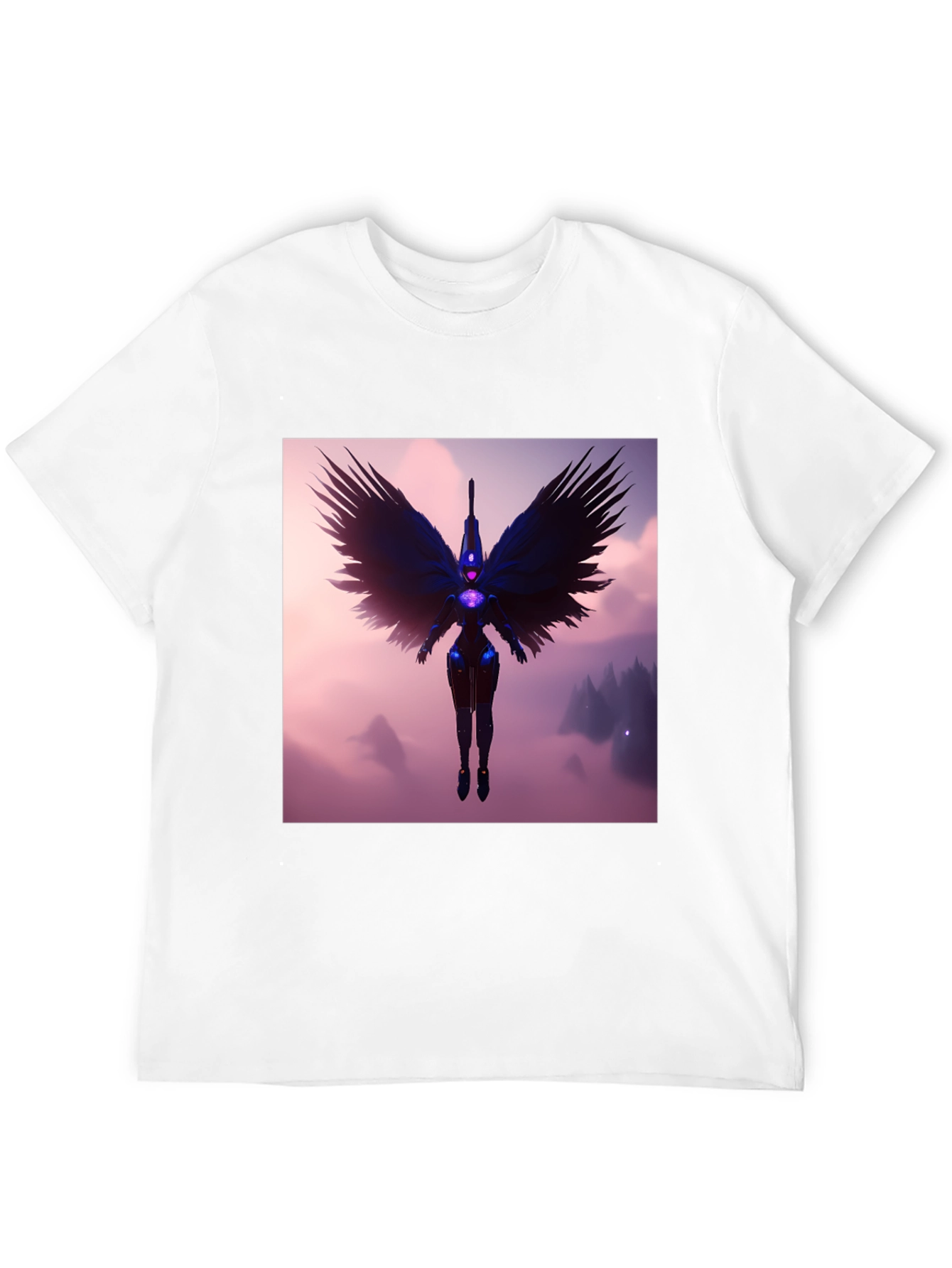 Winged Angel T-Shirt - Dark Fantasy Design