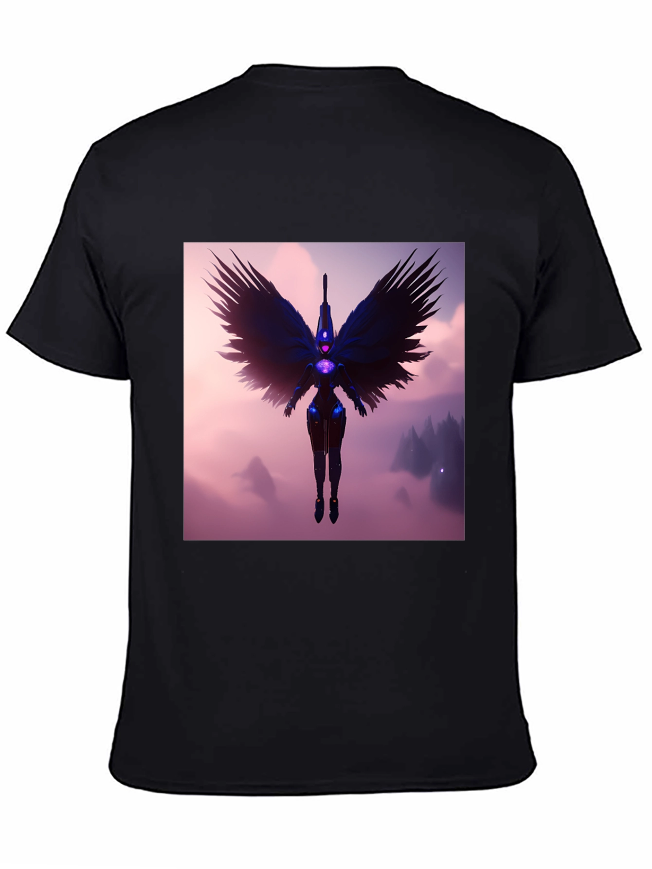 Winged Angel T-Shirt - Dark Fantasy Design