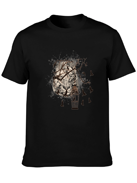 Tiger Cage Graphic Black Tee