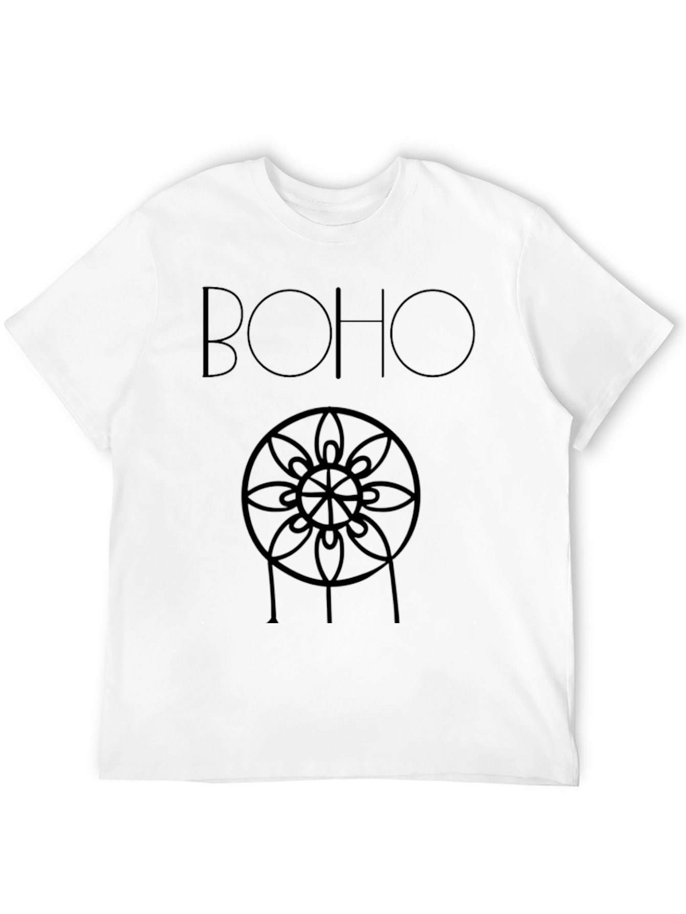 Boho Dreamcatcher Graphic Tee - Black