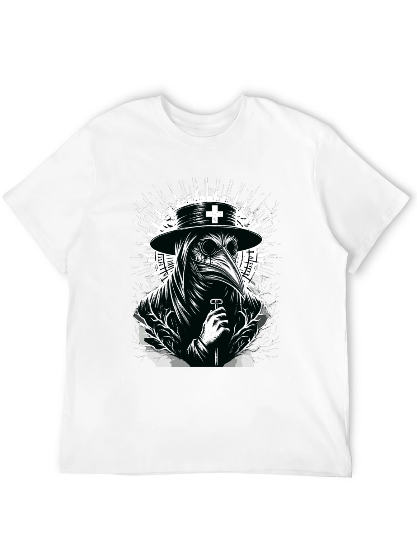 Plague Doctor Graphic T-Shirt - Black