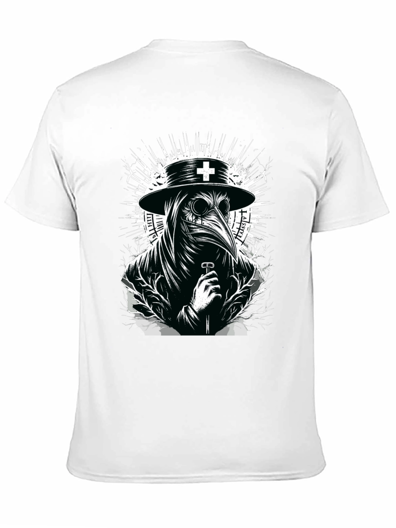 Plague Doctor Graphic T-Shirt - Black