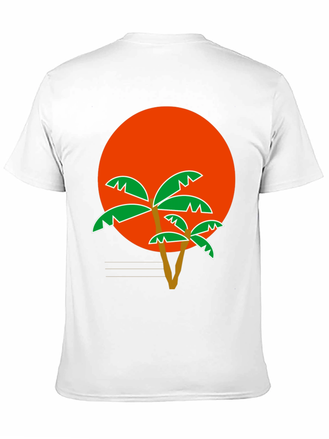 Tropical Sunset Palm Tree Graphic T-Shirt