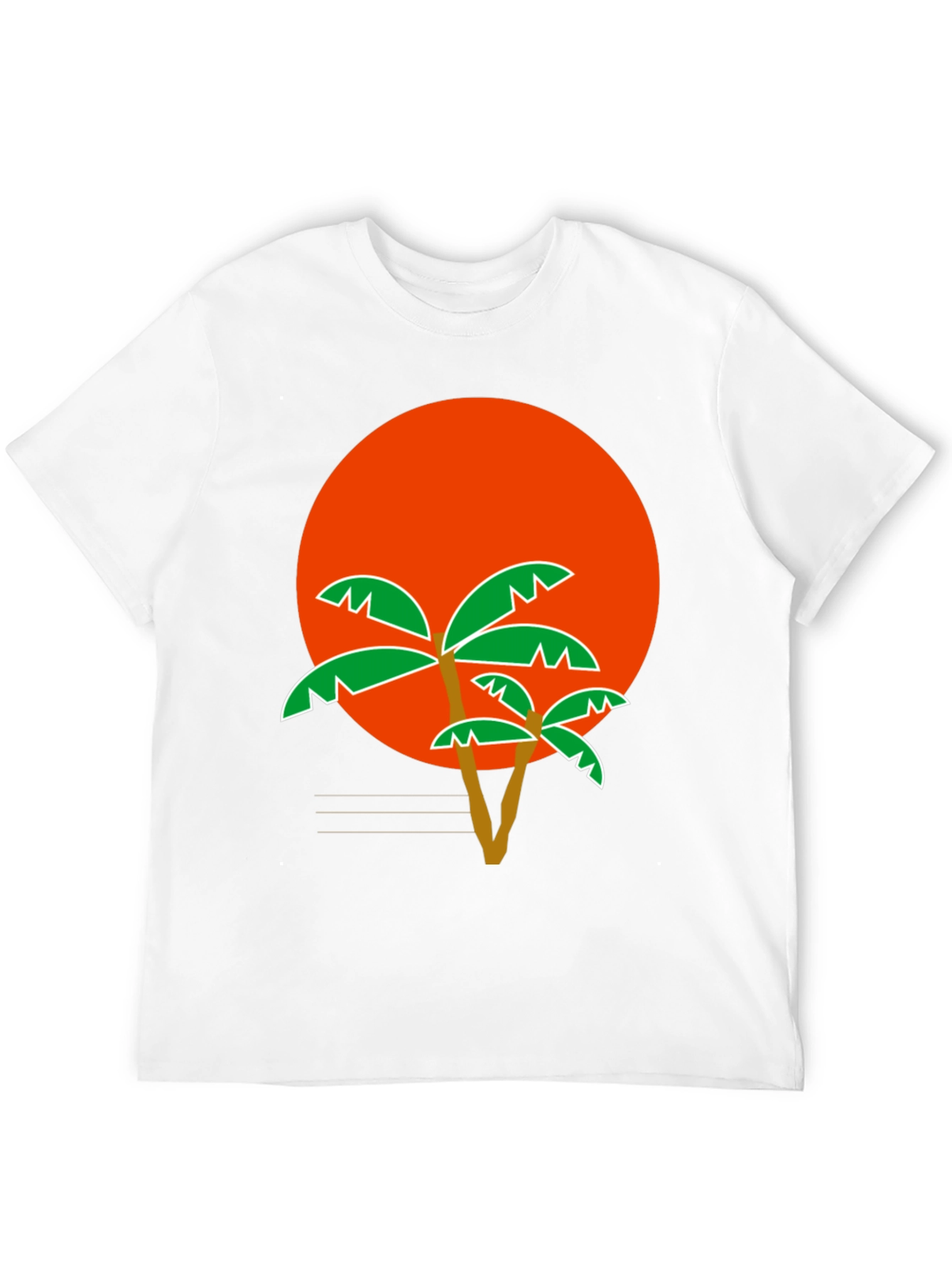 Tropical Sunset Palm Tree Graphic T-Shirt