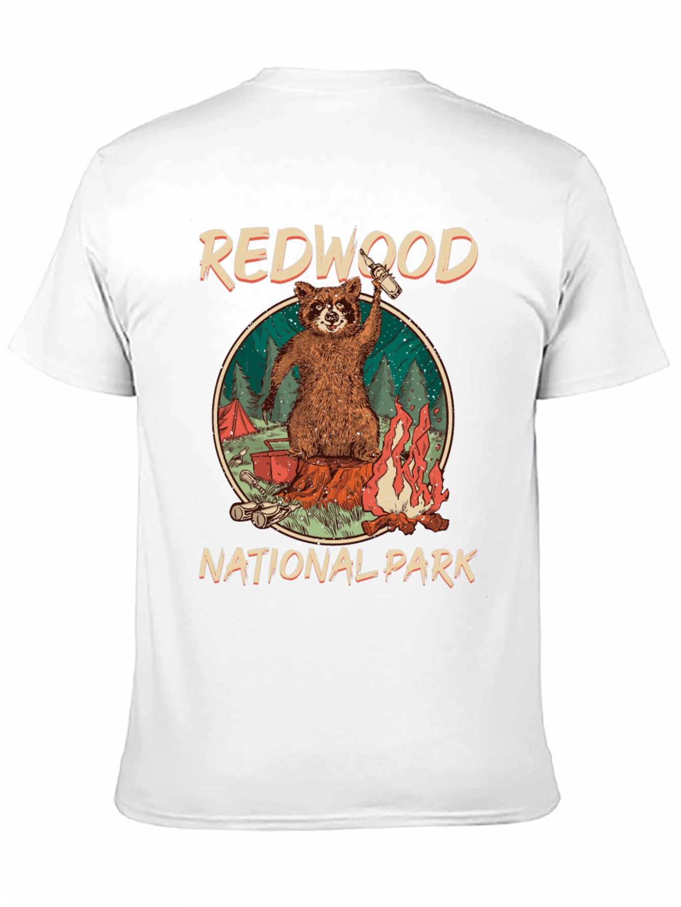 Redwood National Park Raccoon Camping T-Shirt