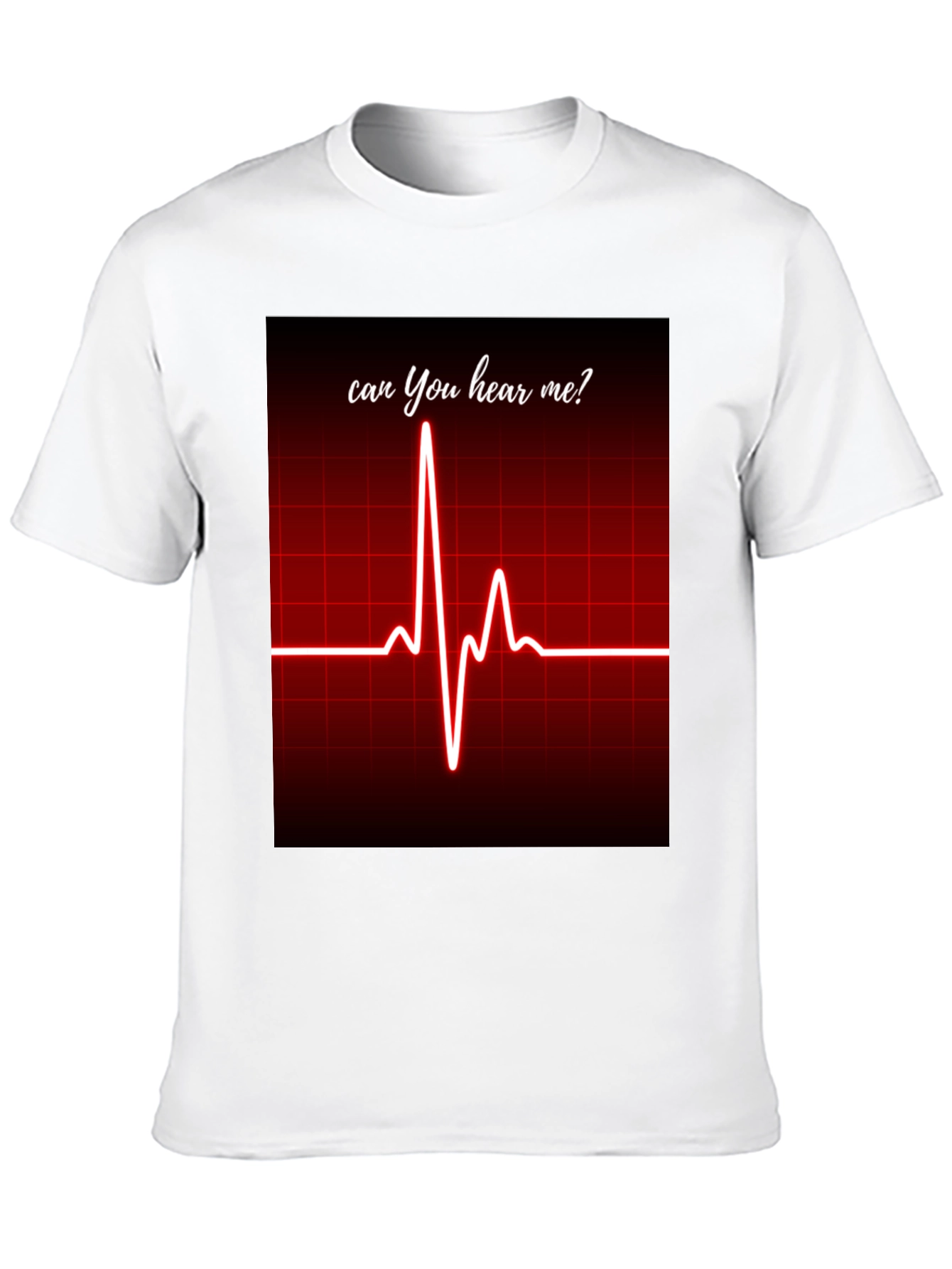 Can You Hear Me? ECG Heartbeat Graphic Tee