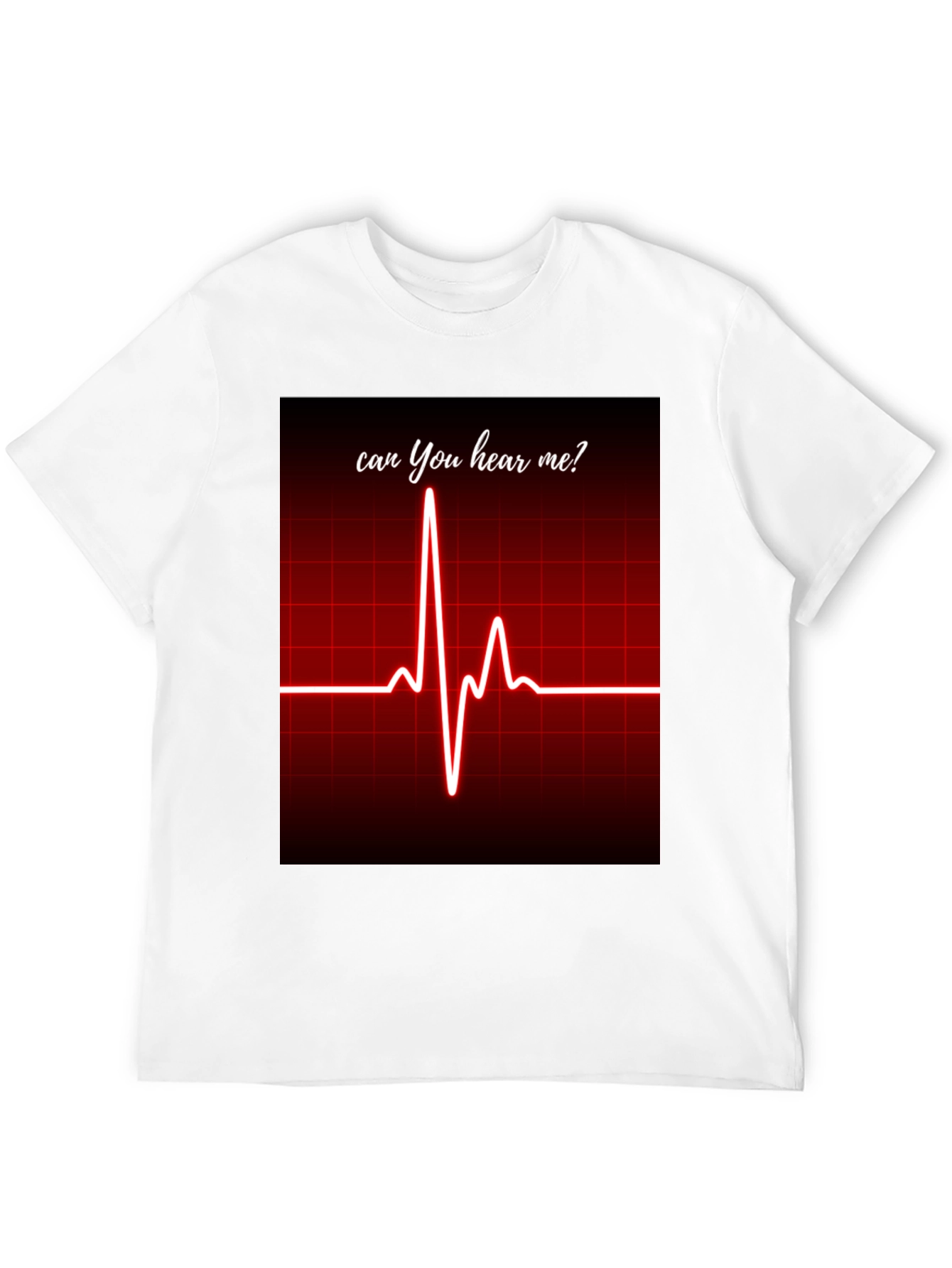 Can You Hear Me? ECG Heartbeat Graphic Tee