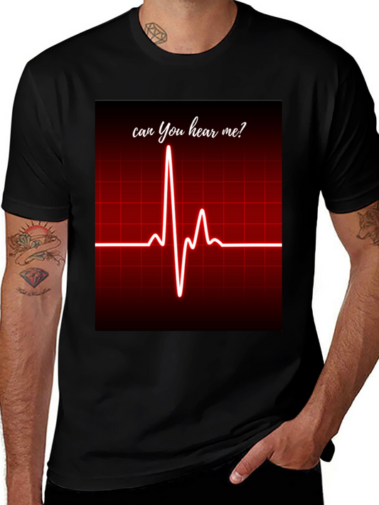 Can You Hear Me? ECG Heartbeat Graphic Tee
