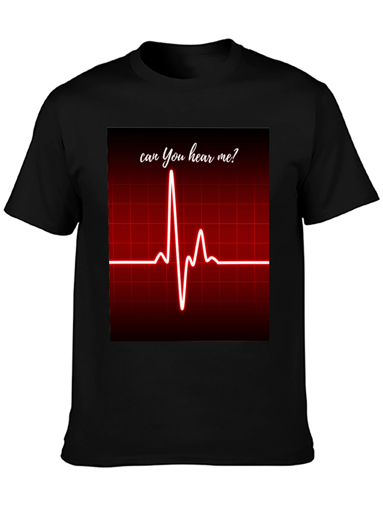 Can You Hear Me? ECG Heartbeat Graphic Tee