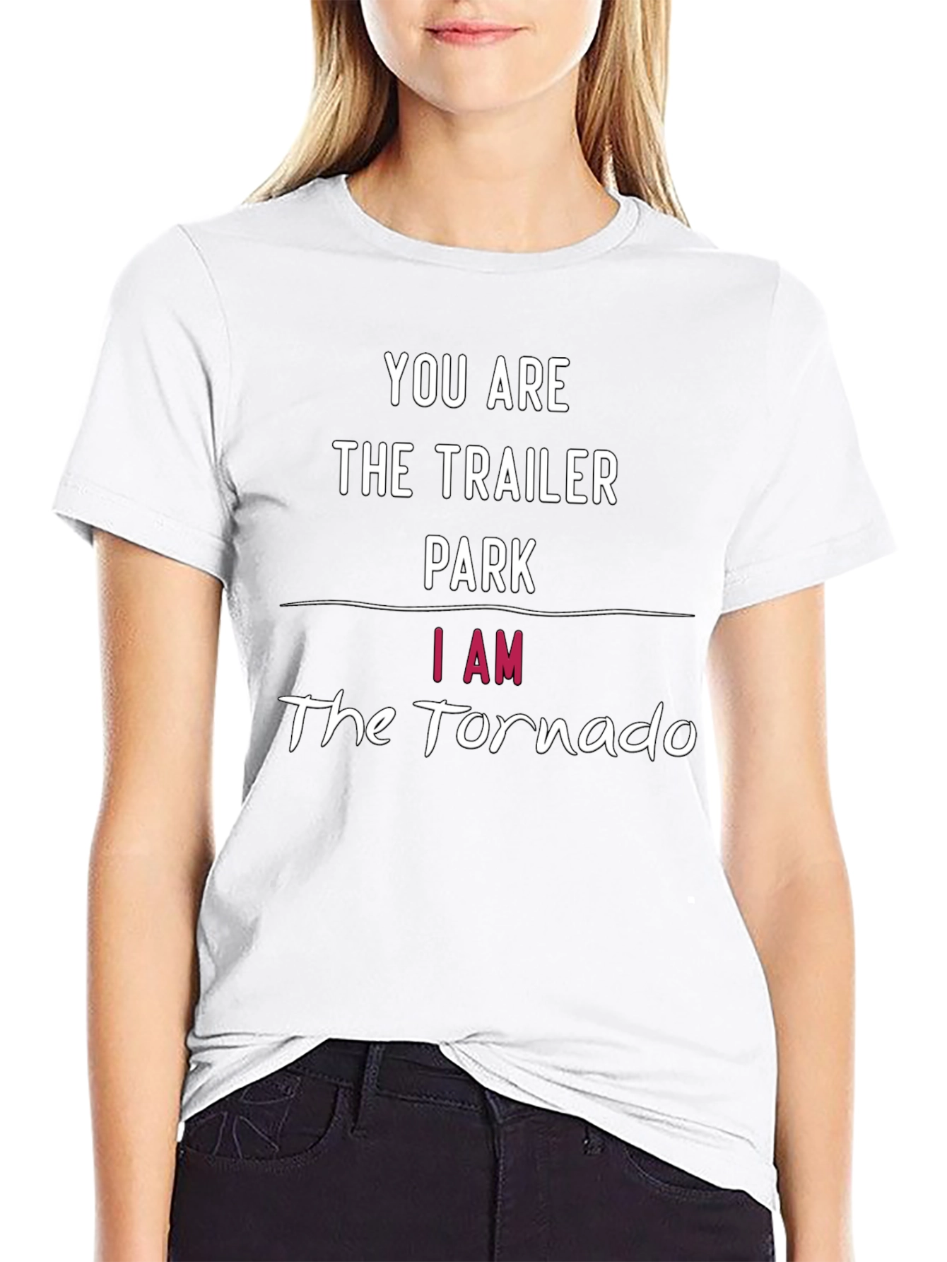 Trailer Park vs Tornado Funny Graphic T-Shirt
