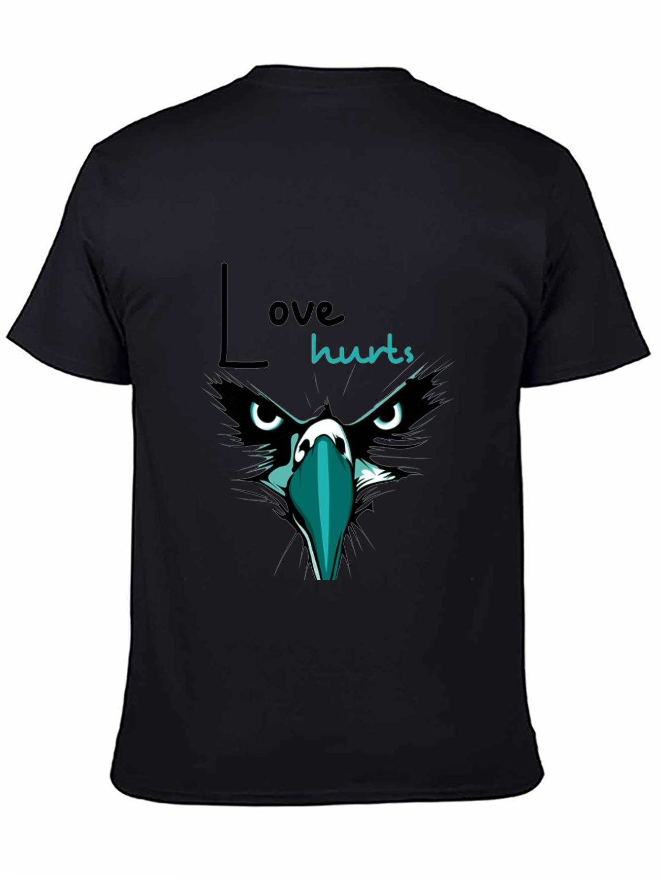 Love Hurts Graphic Print T-Shirt - Black