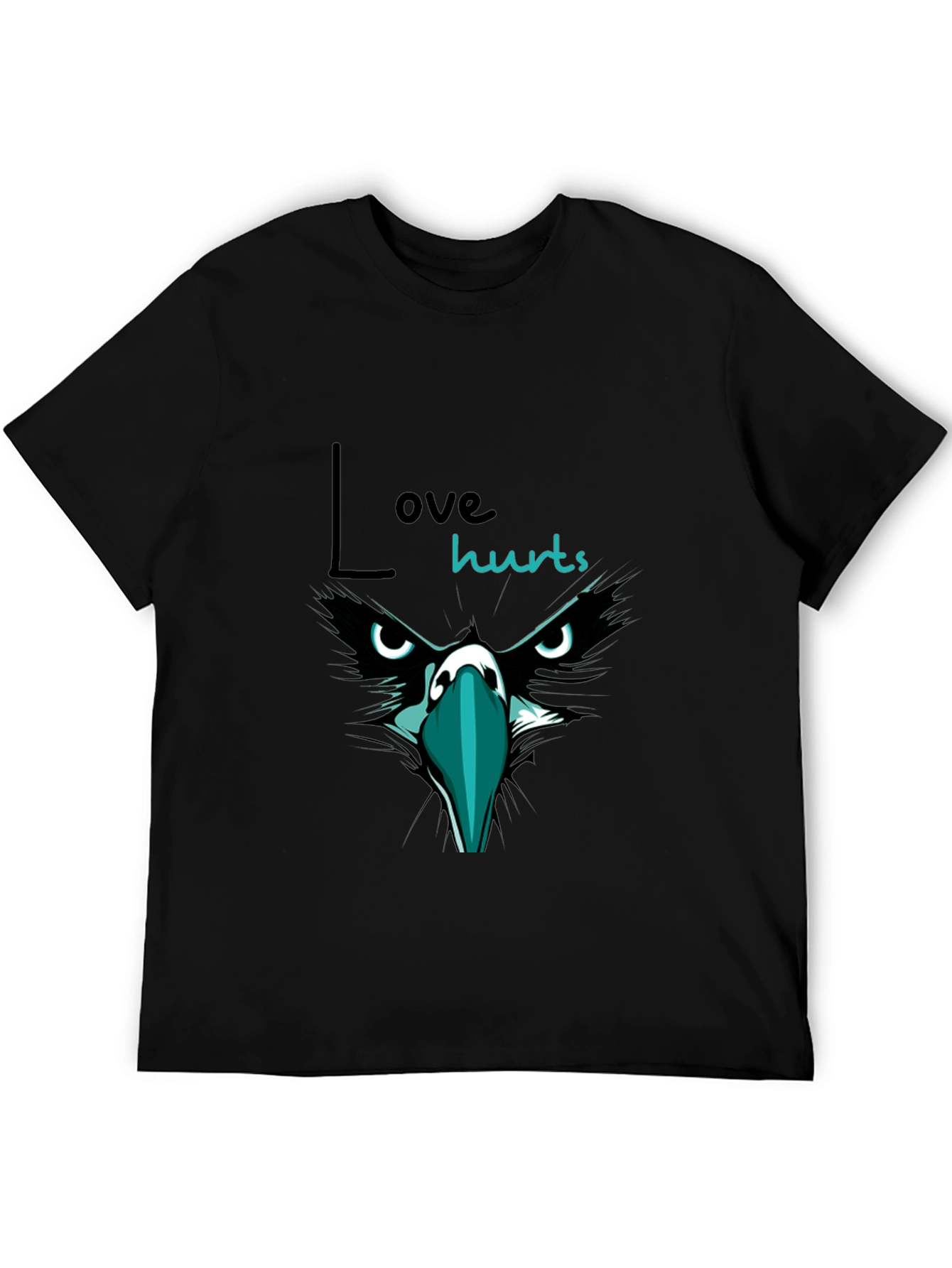 Love Hurts Graphic Print T-Shirt - Black