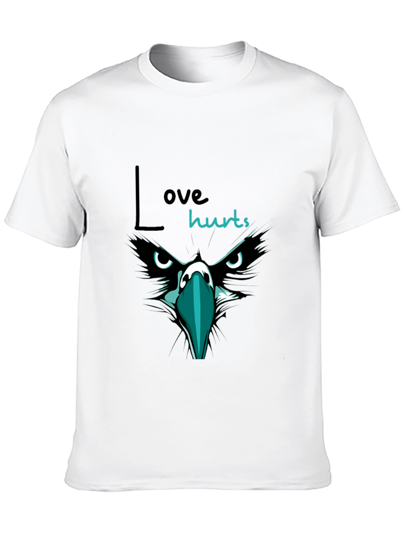 Love Hurts Graphic Print T-Shirt - Black