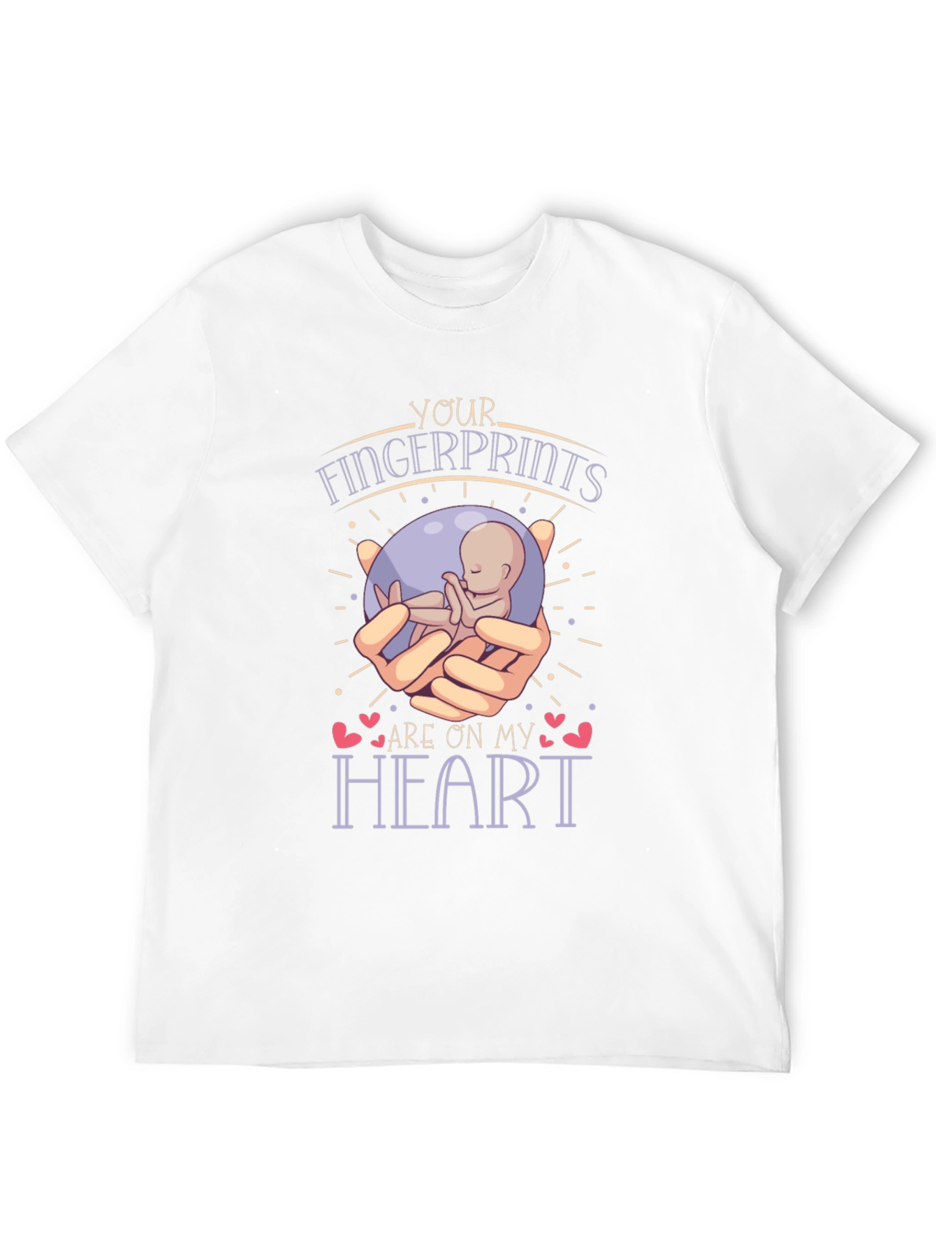Baby Fingerprints on My Heart Graphic T-Shirt