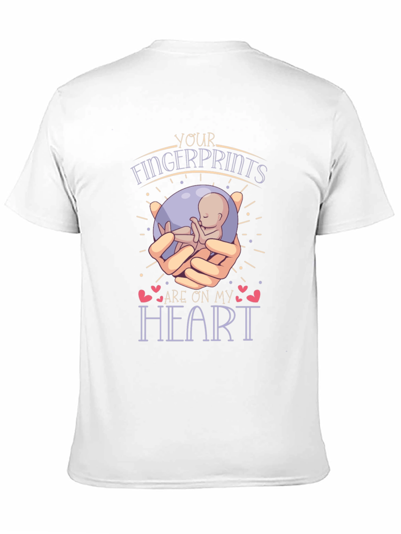Baby Fingerprints on My Heart Graphic T-Shirt