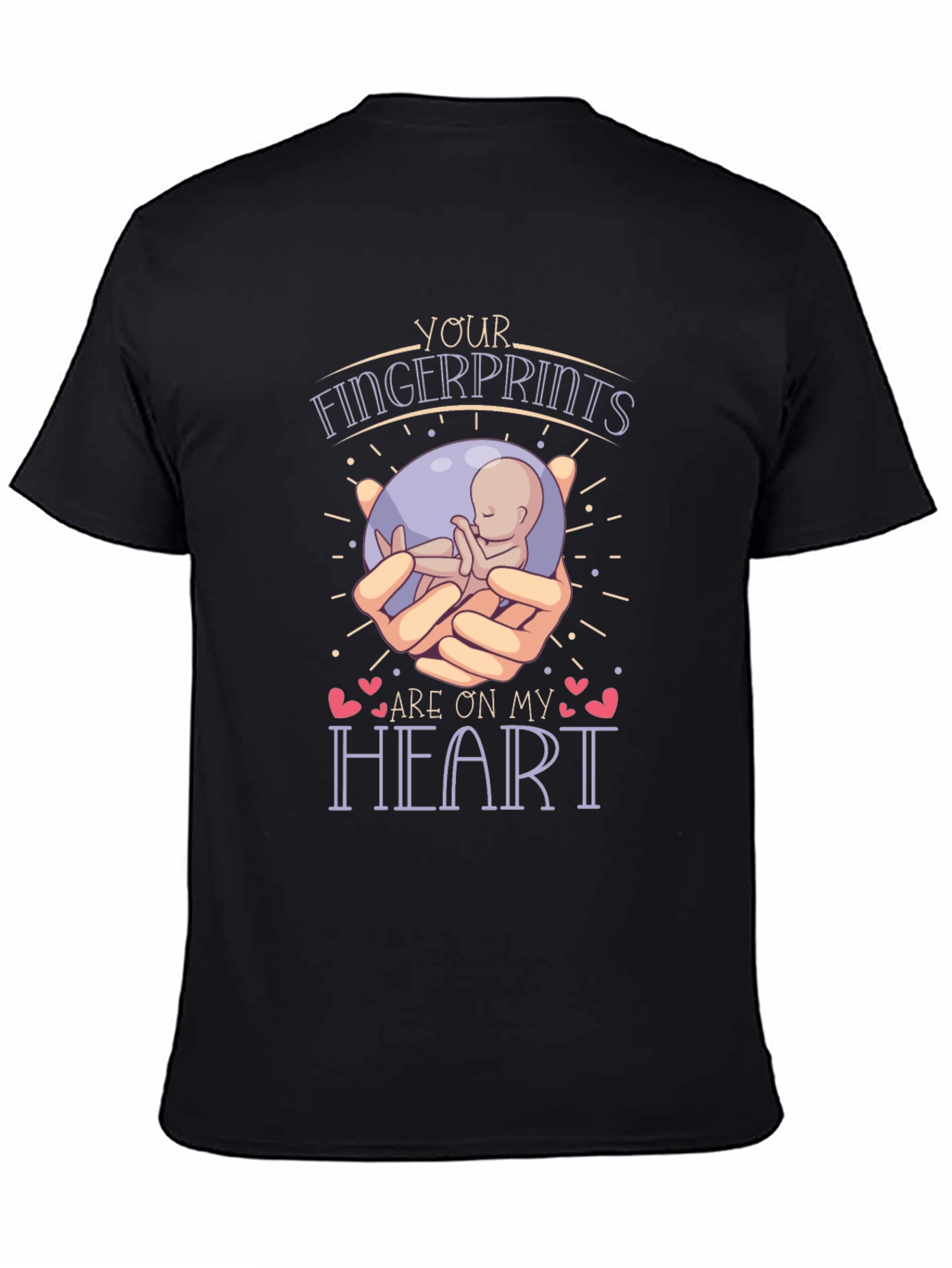 Baby Fingerprints on My Heart Graphic T-Shirt