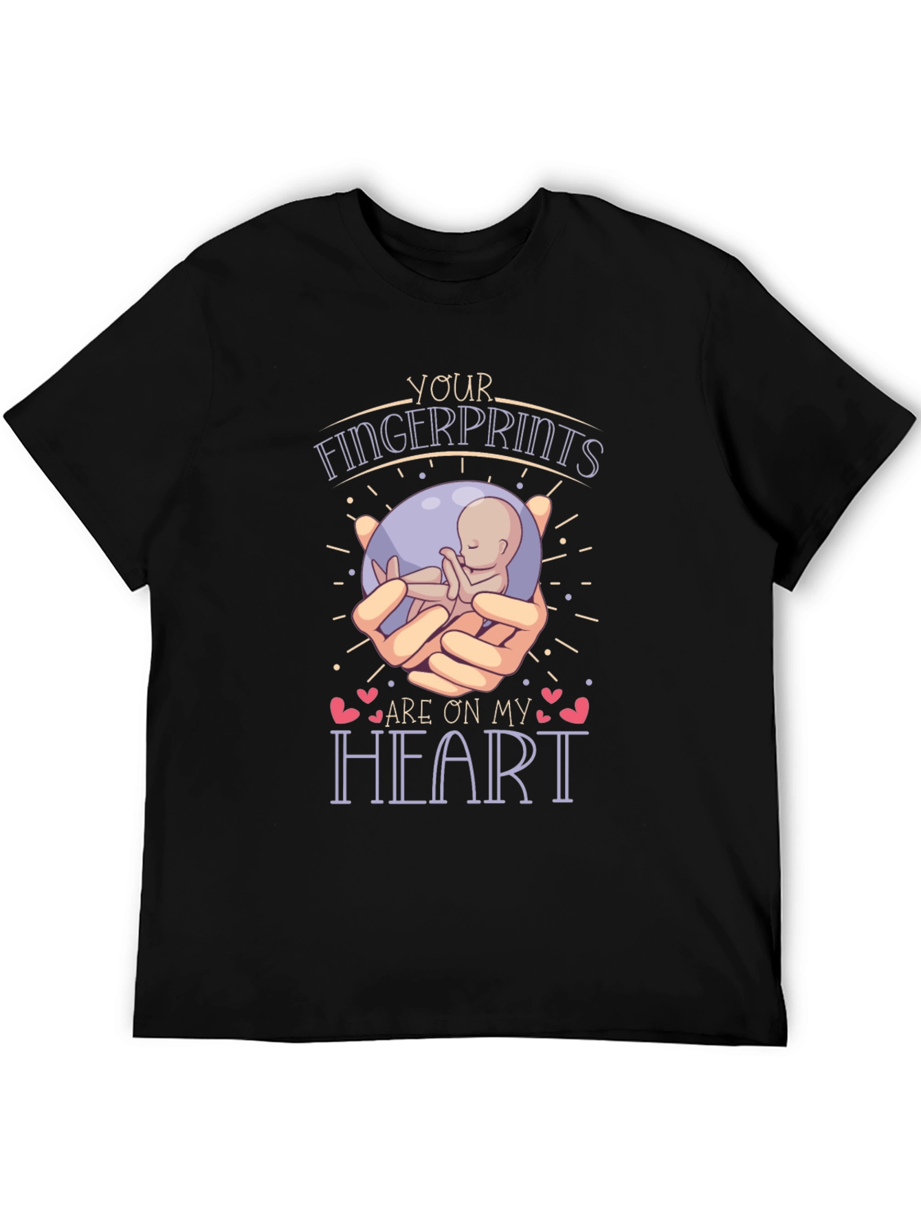 Baby Fingerprints on My Heart Graphic T-Shirt