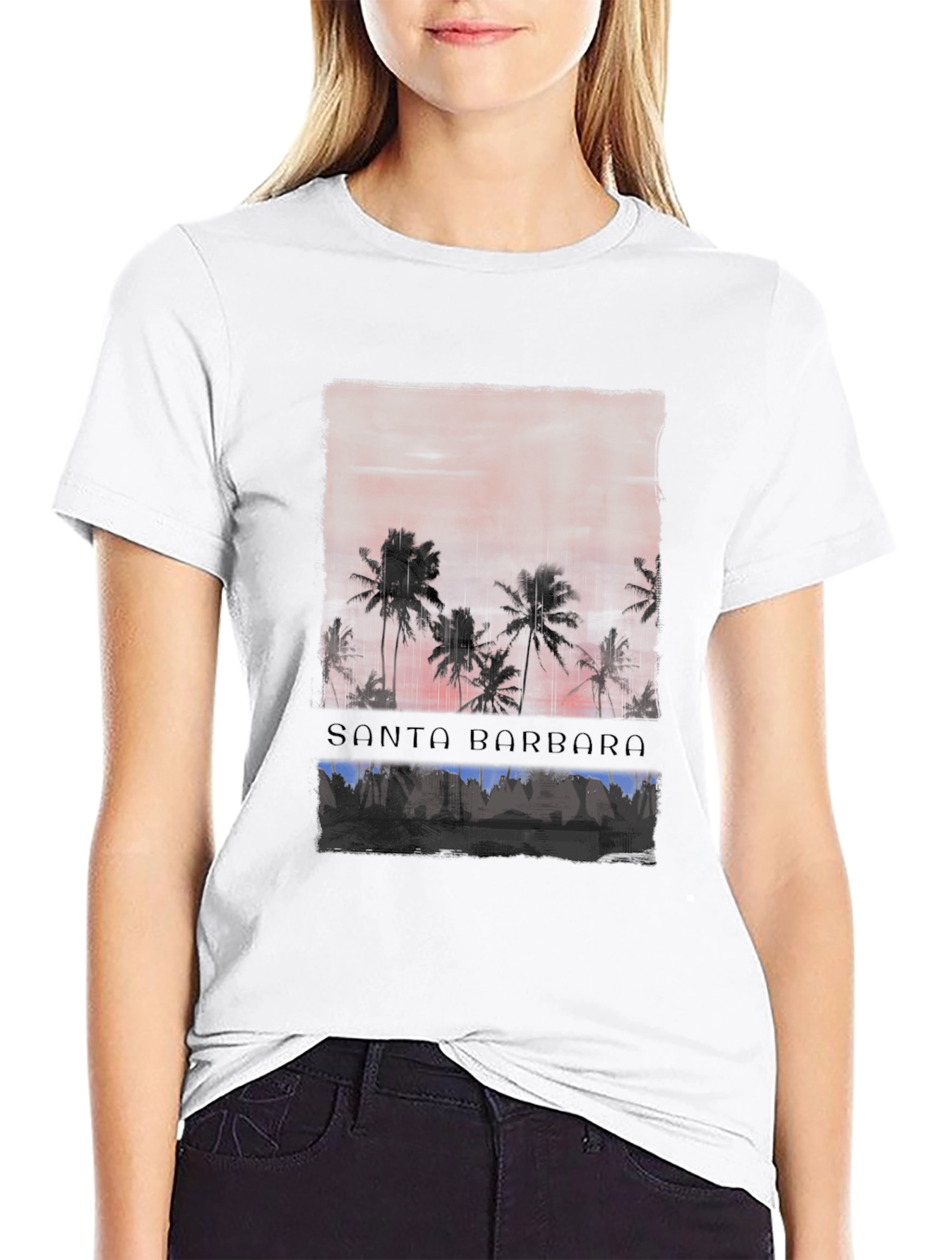 Santa Barbara Palm Sunset Graphic Tee