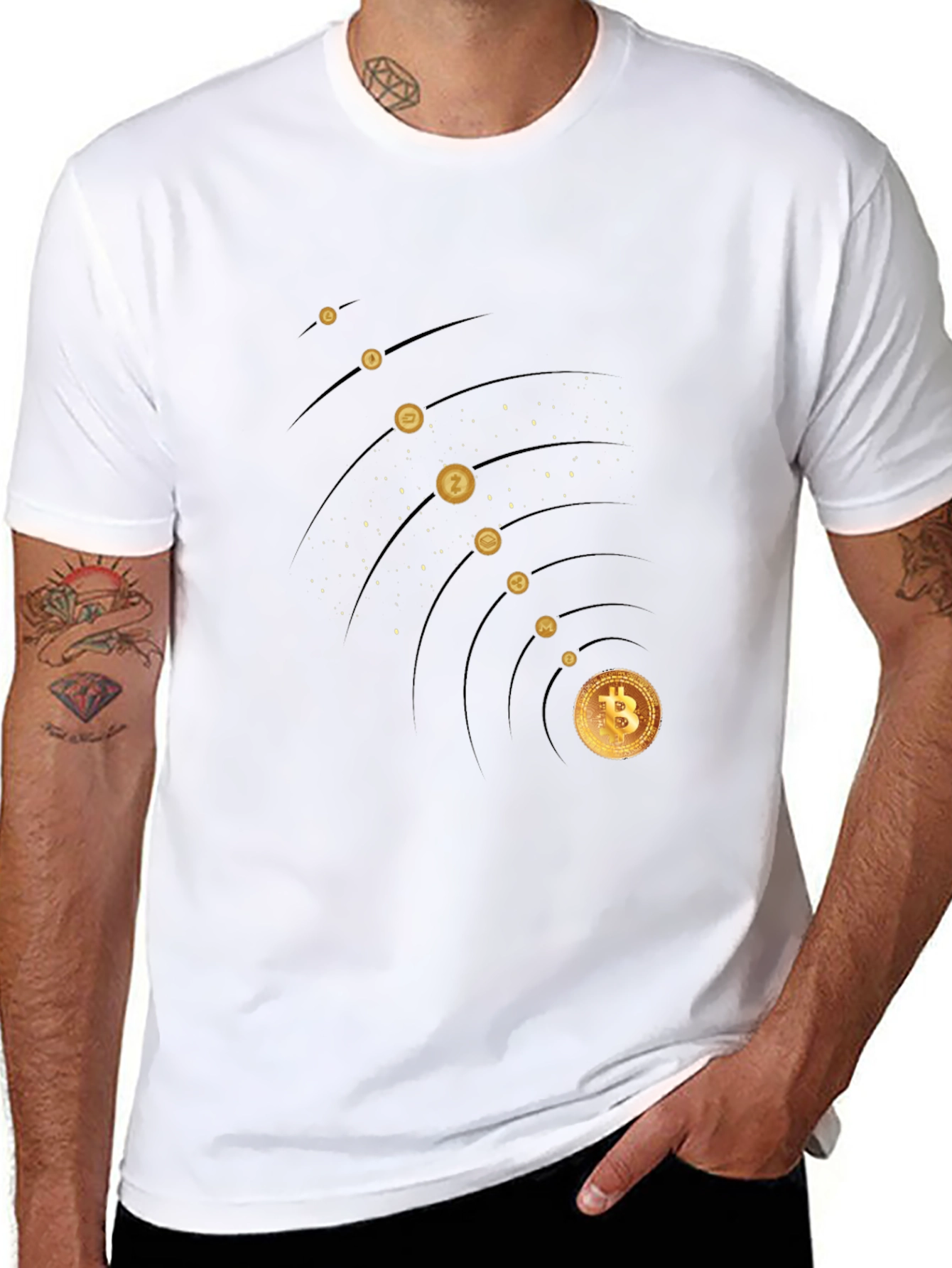 Bitcoin Galaxy Black T-Shirt