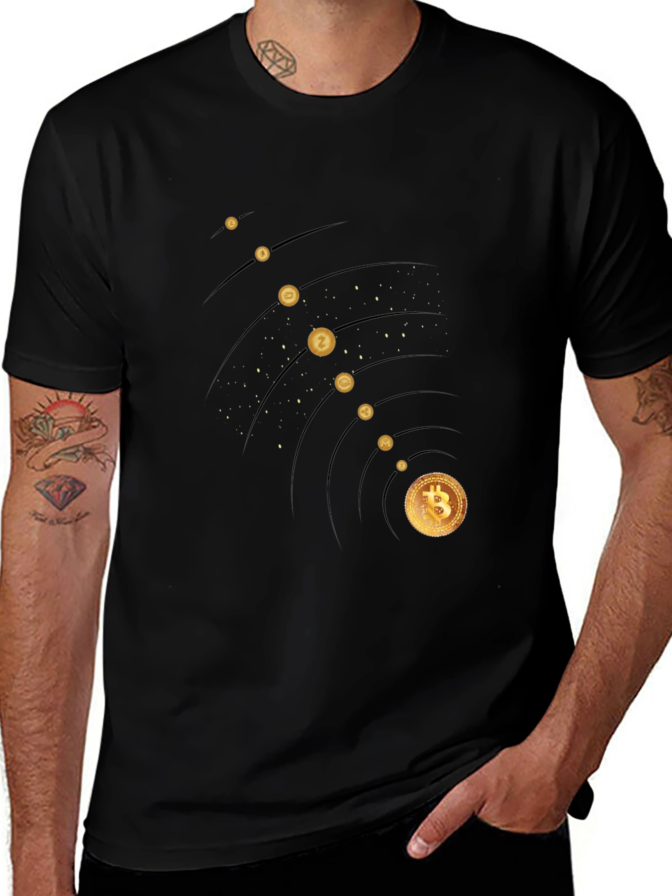 Bitcoin Galaxy Black T-Shirt