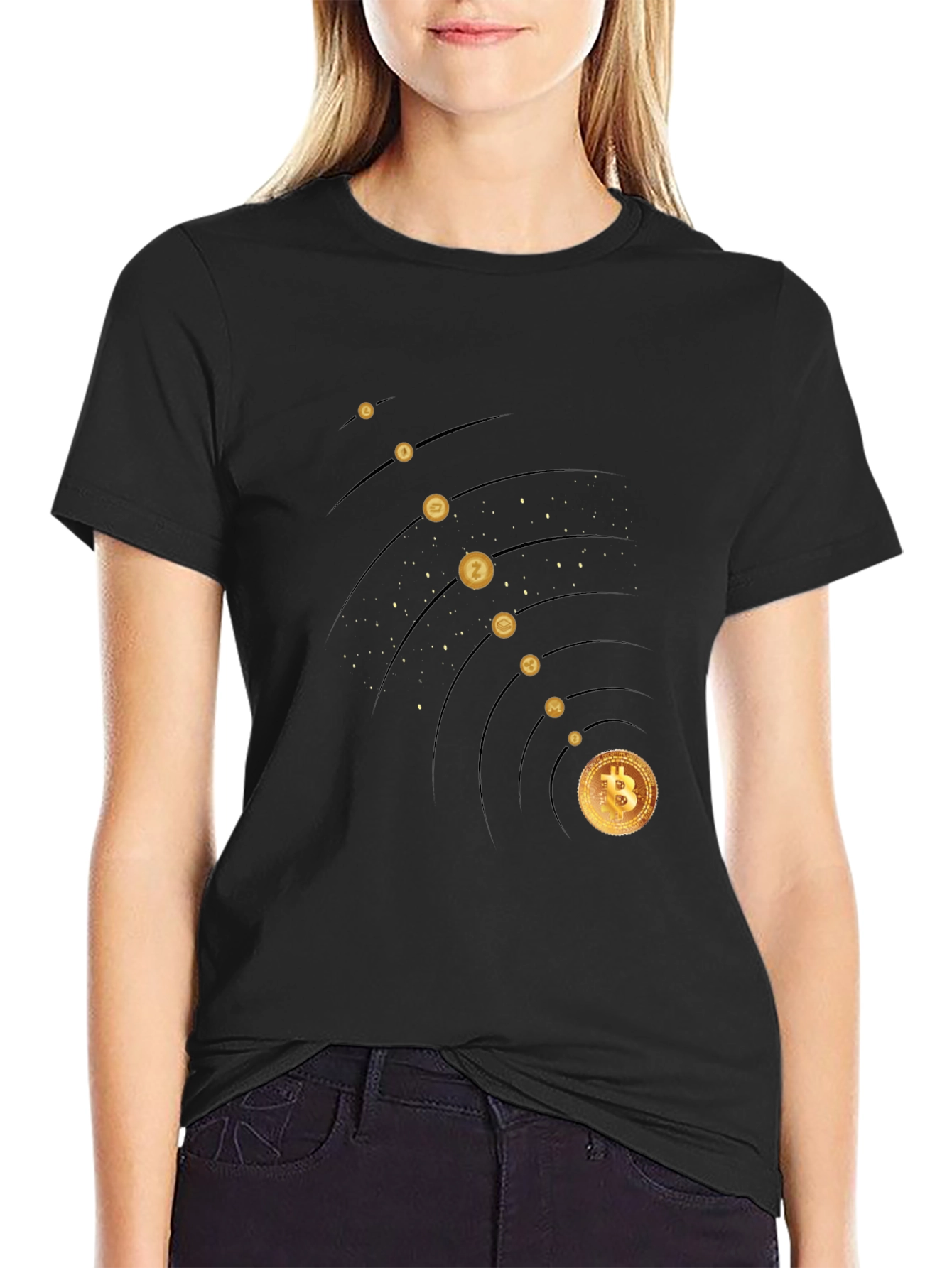 Bitcoin Galaxy Black T-Shirt