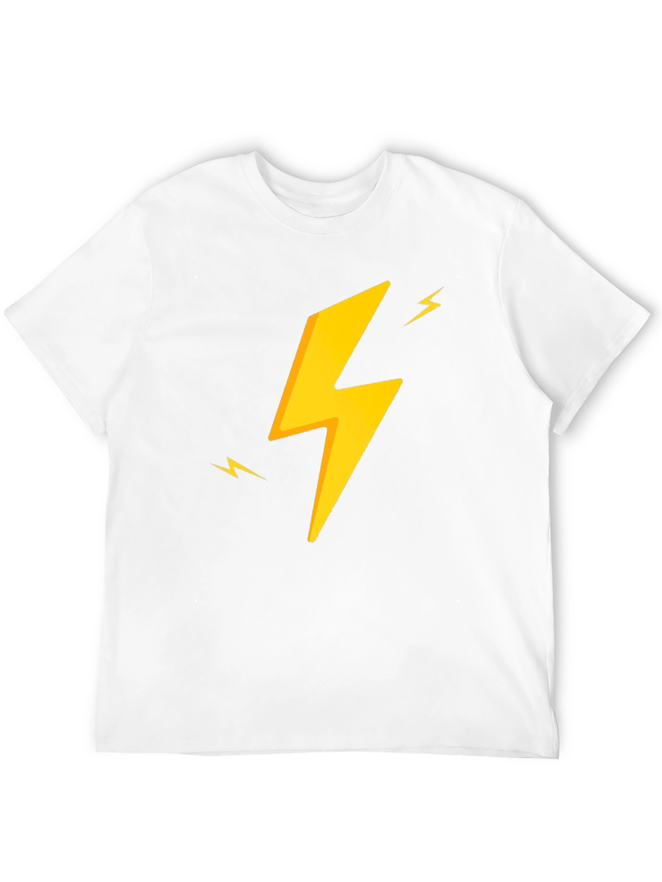 Electric Bolt Tee - Black Cotton Graphic T-Shirt