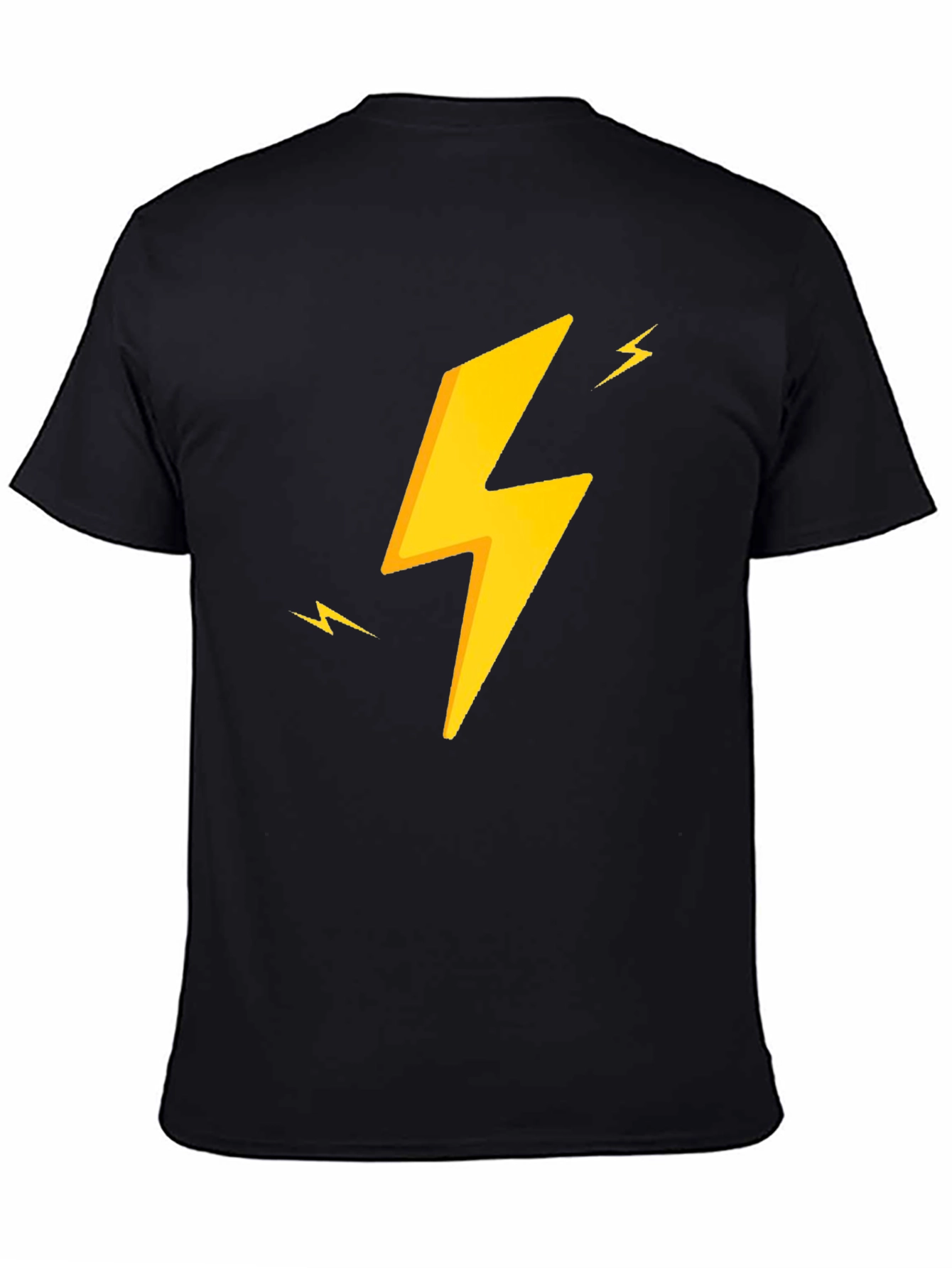 Electric Bolt Tee - Black Cotton Graphic T-Shirt