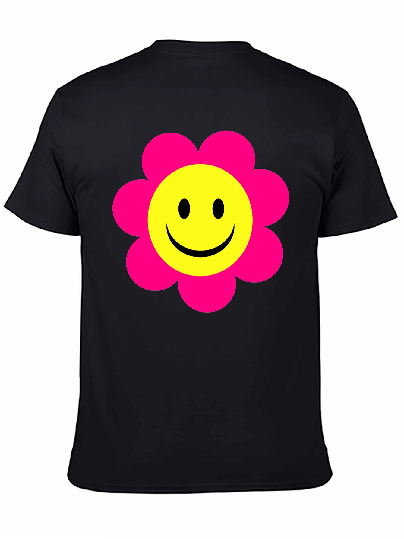 Smiley Face Flower T-Shirt - Retro Happy Tee