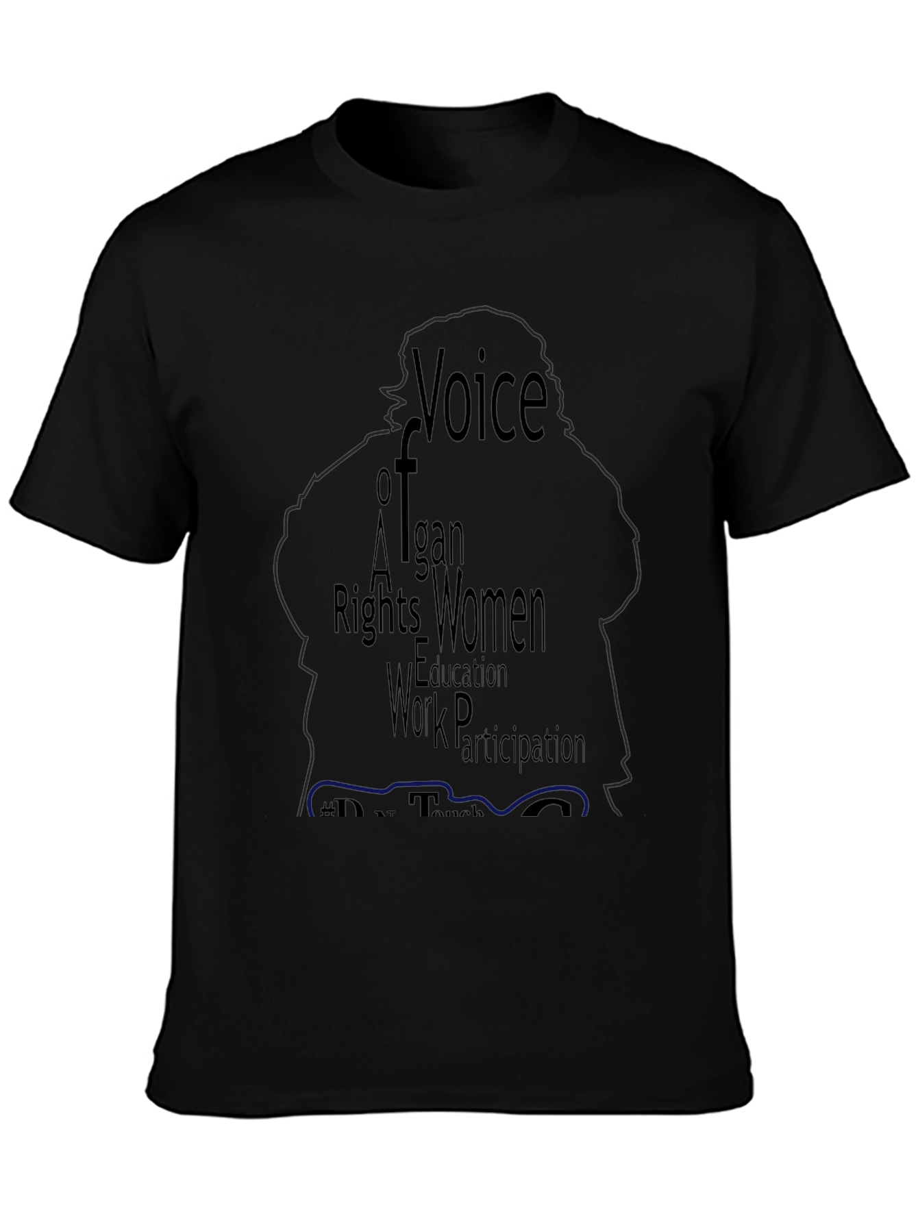 Voice of Afghan Women Black T-Shirt