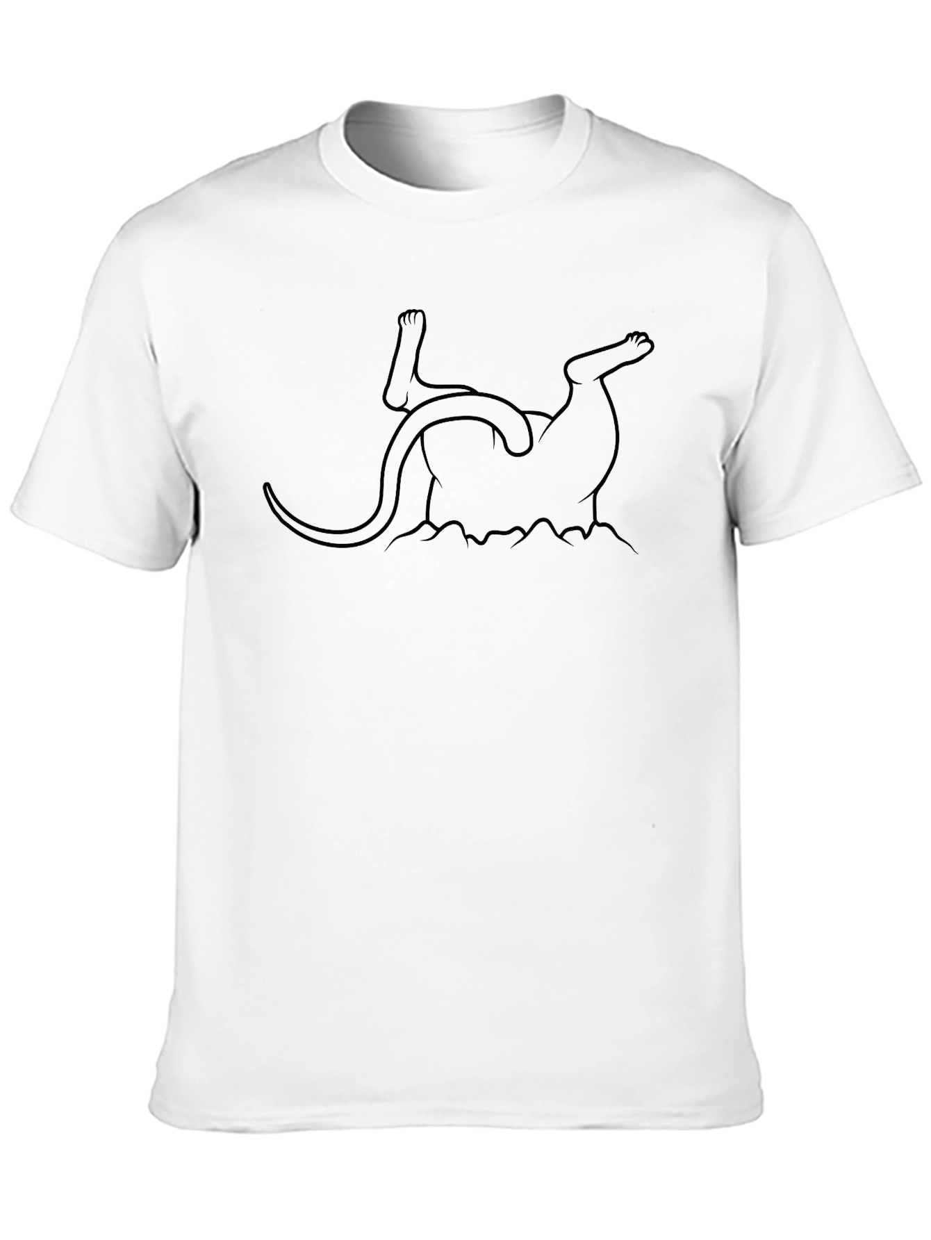 Funny Upside Down Otter Graphic T-Shirt