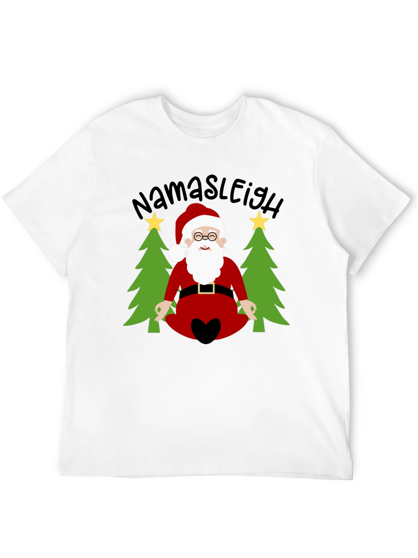 Namasleigh Santa T-Shirt - Holiday Yoga Tee