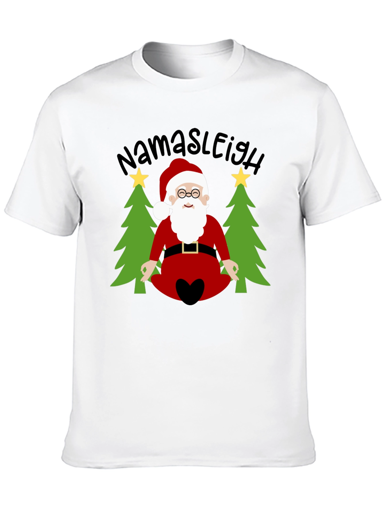 Namasleigh Santa T-Shirt - Holiday Yoga Tee