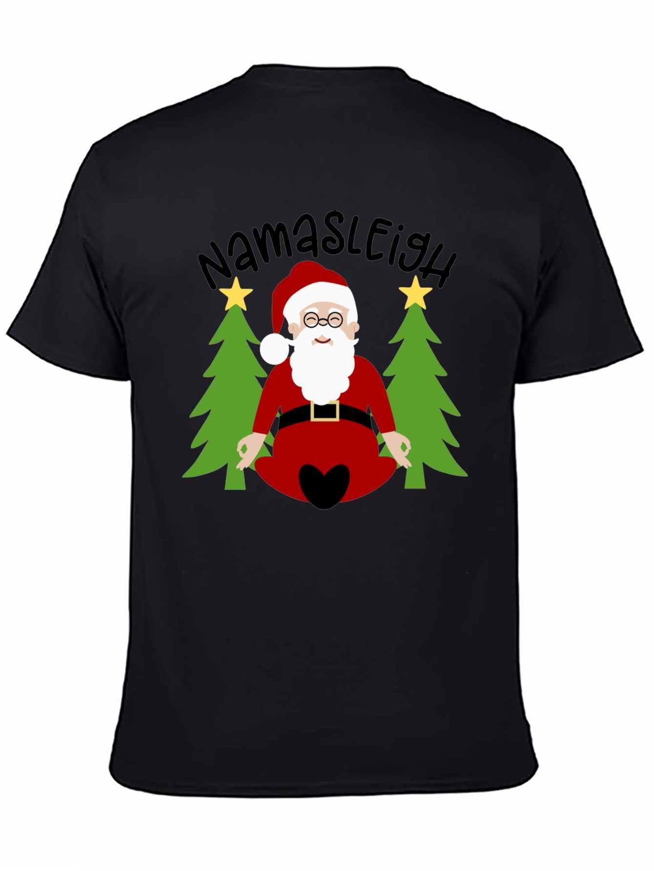 Namasleigh Santa T-Shirt - Holiday Yoga Tee