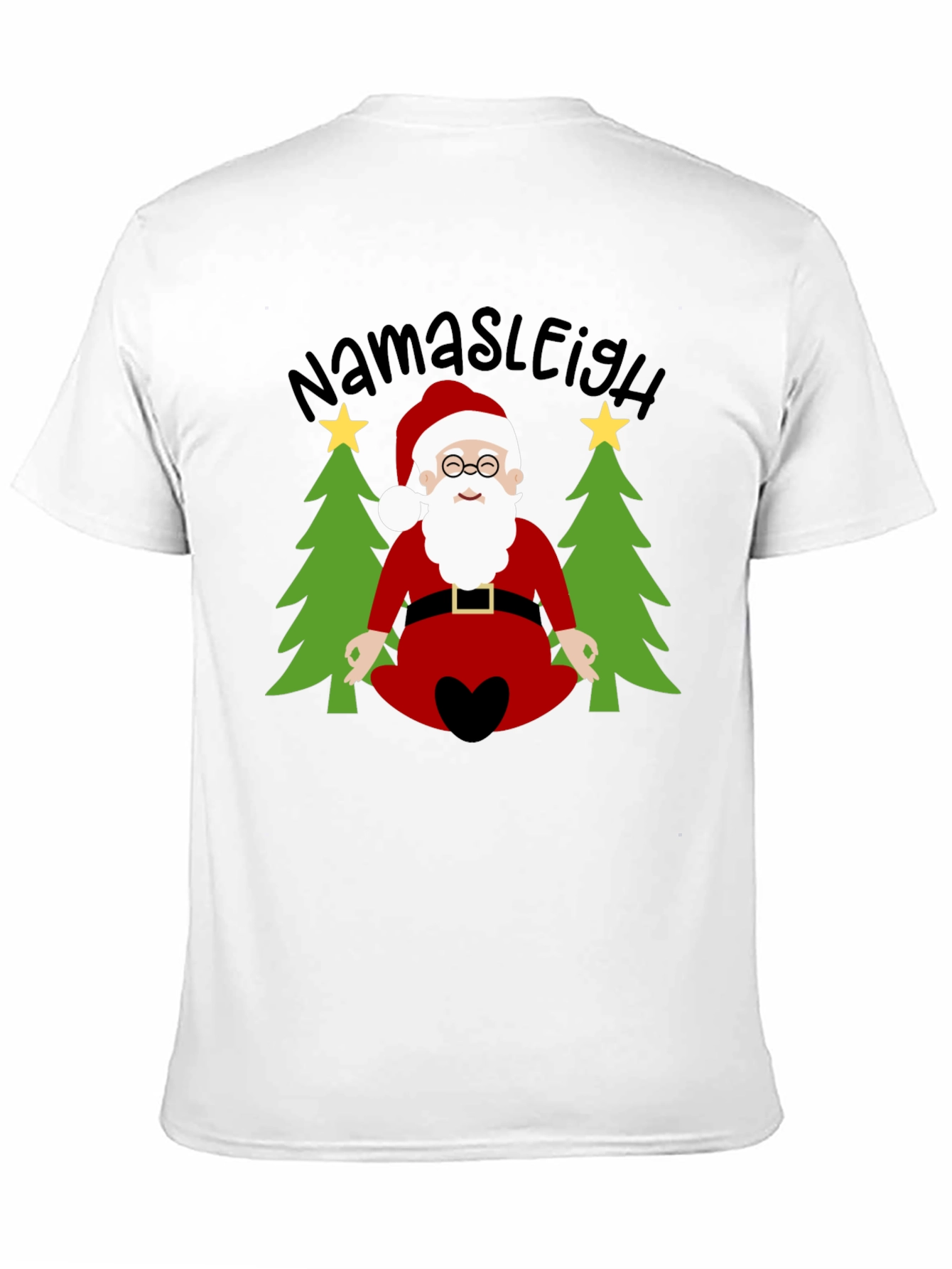 Namasleigh Santa T-Shirt - Holiday Yoga Tee