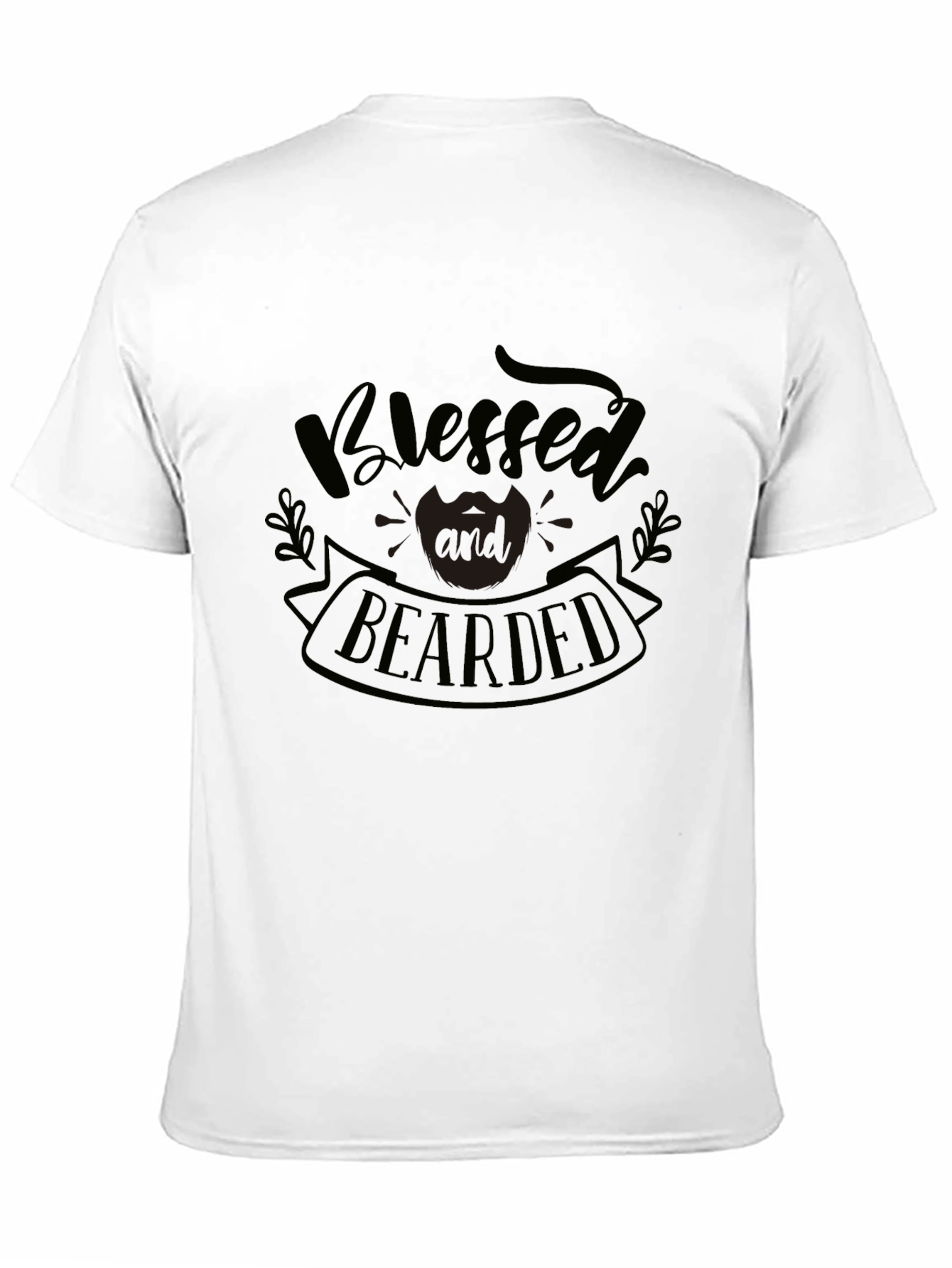 Blessed Bearded Graphic Tee - Black Cotton T-Shirt