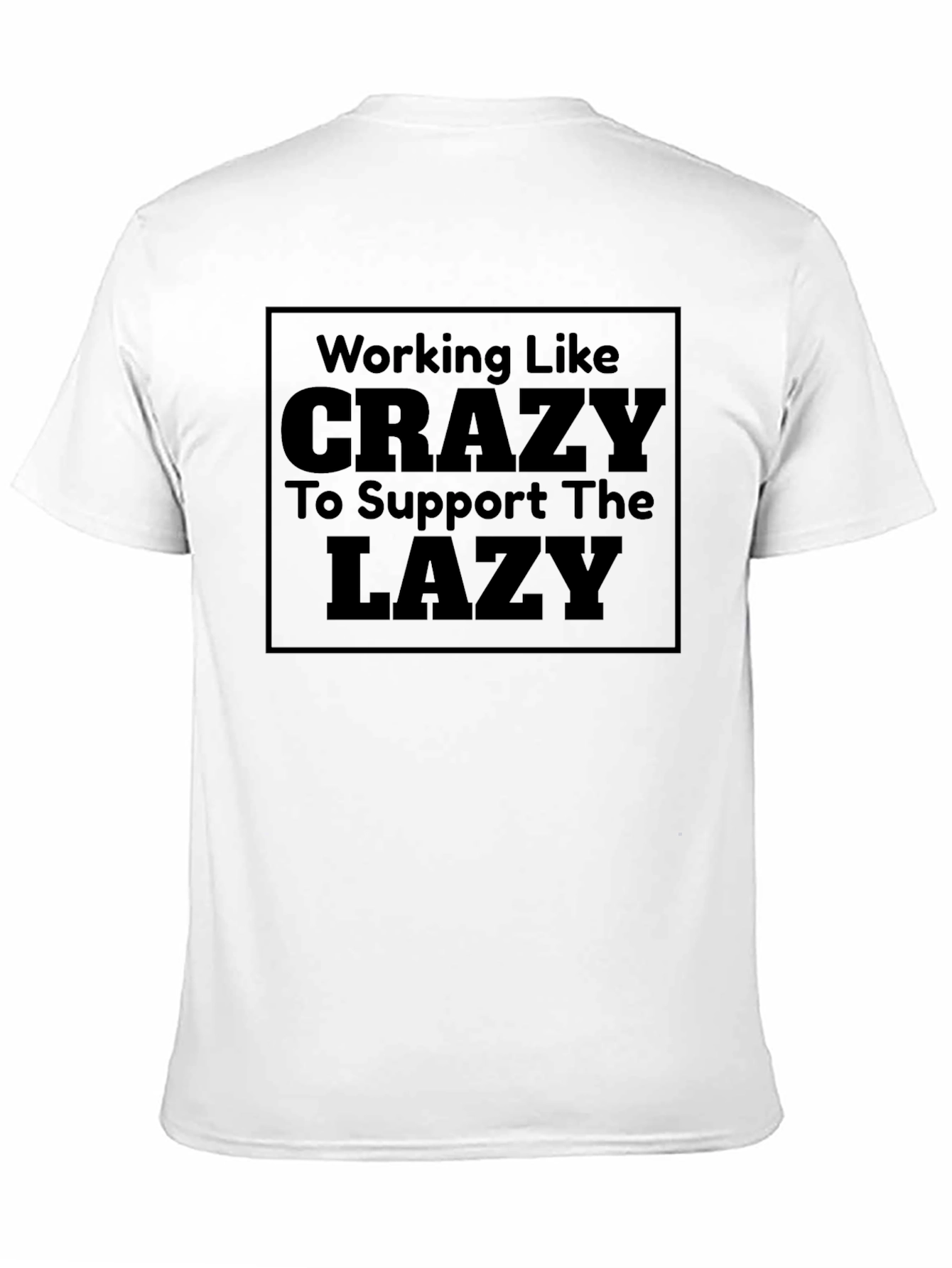 Working Like Crazy Mens Black Graphic Tee