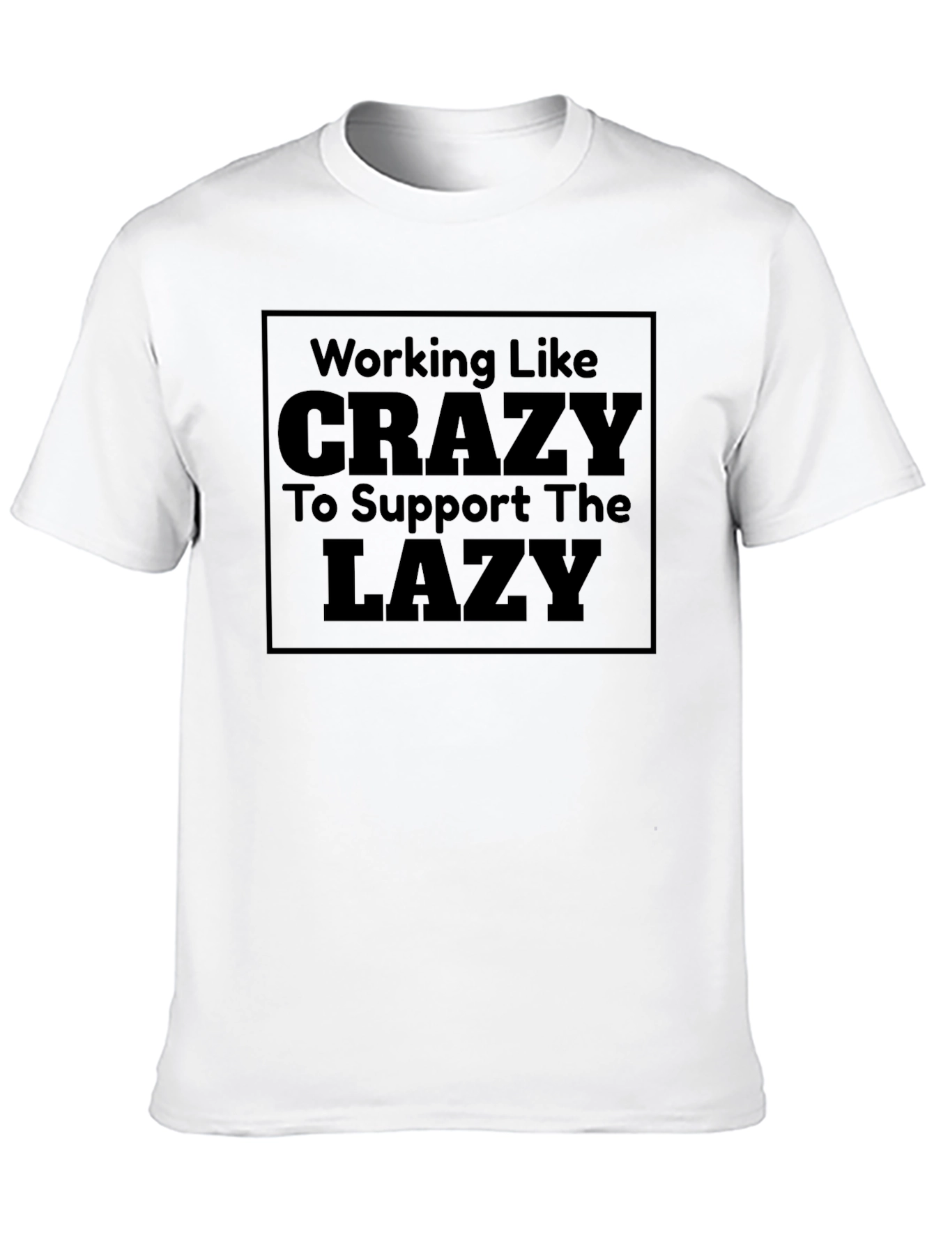 Working Like Crazy Mens Black Graphic Tee