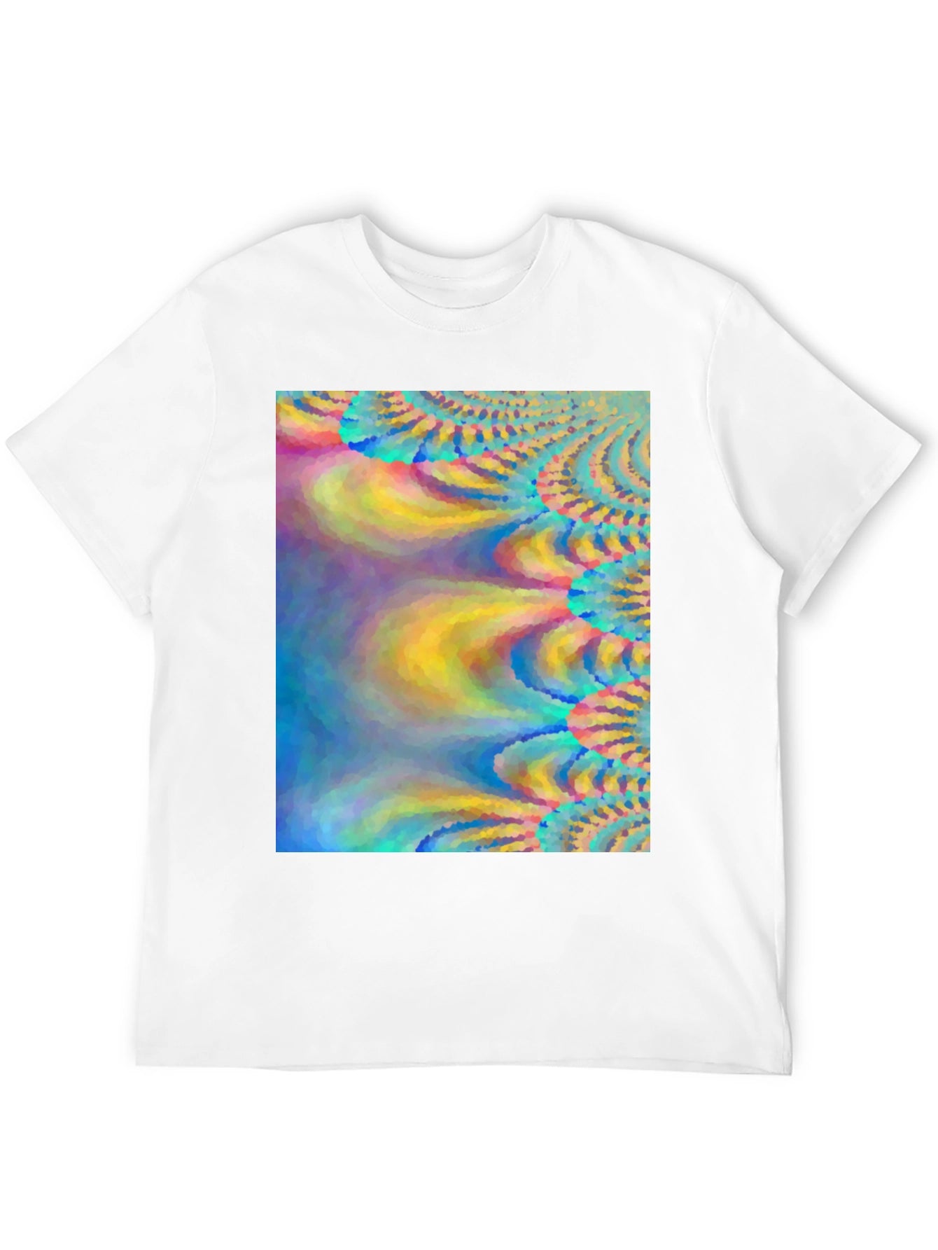 Vibrant Abstract Art Black T-Shirt