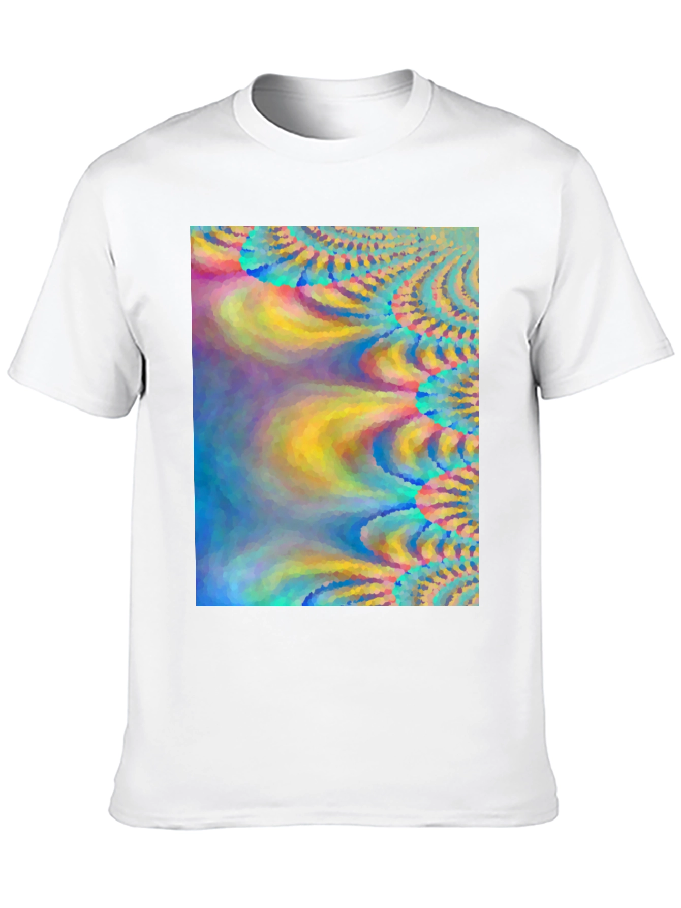Vibrant Abstract Art Black T-Shirt