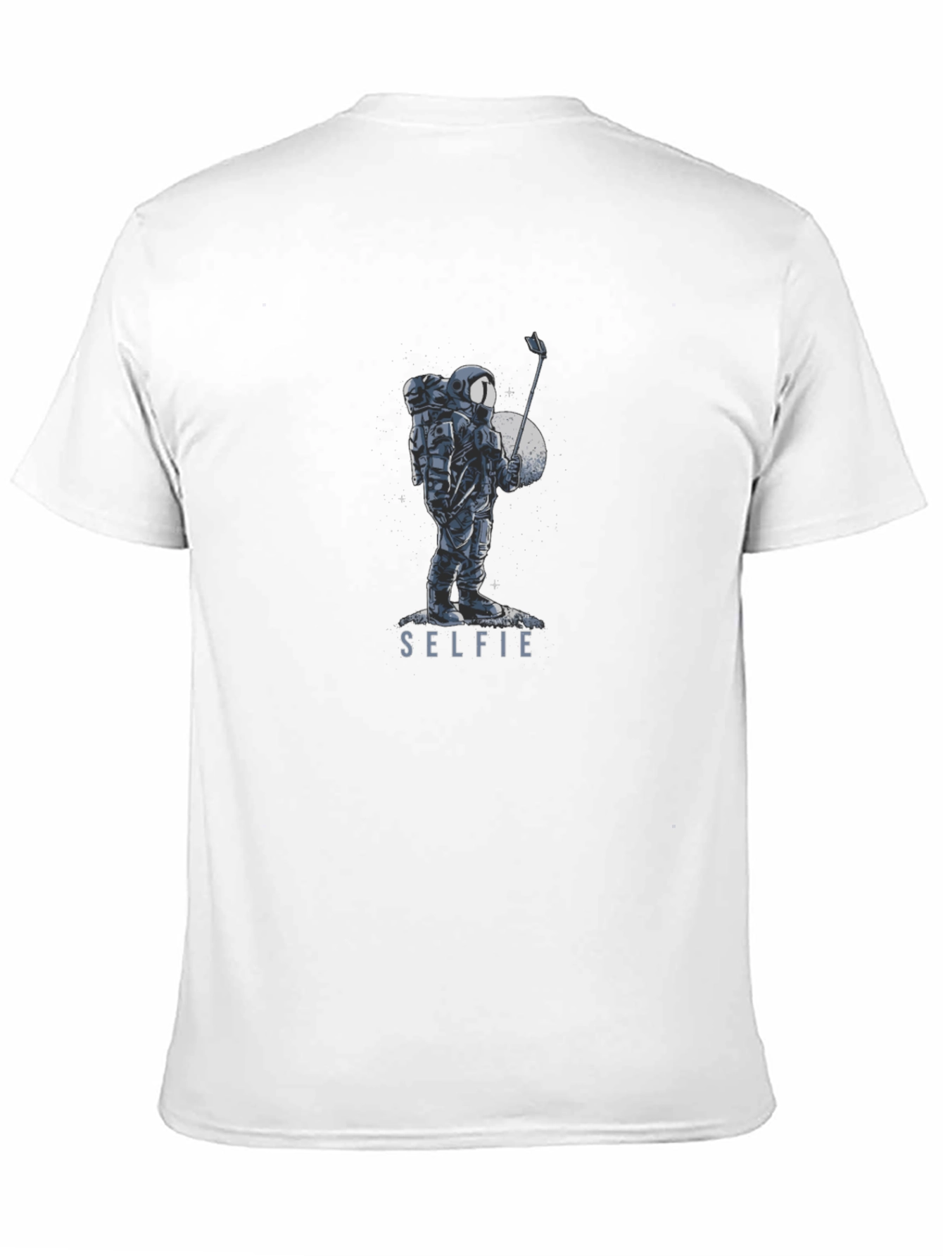 Astronaut Selfie Graphic Tee - Black Cotton Blend